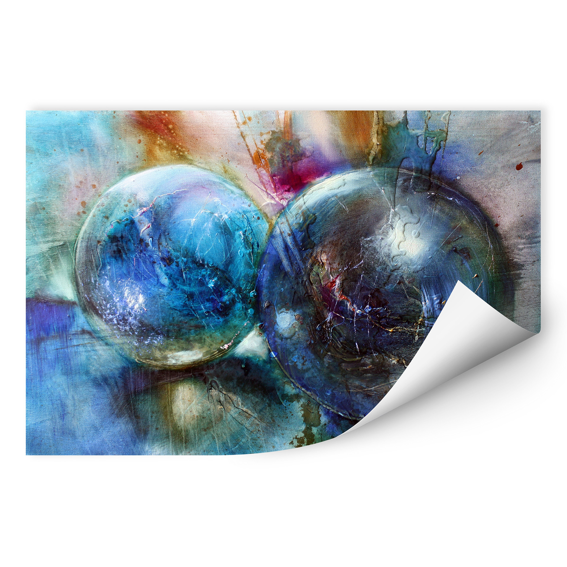 Wallprint Schmucker - Blaue Murmeln