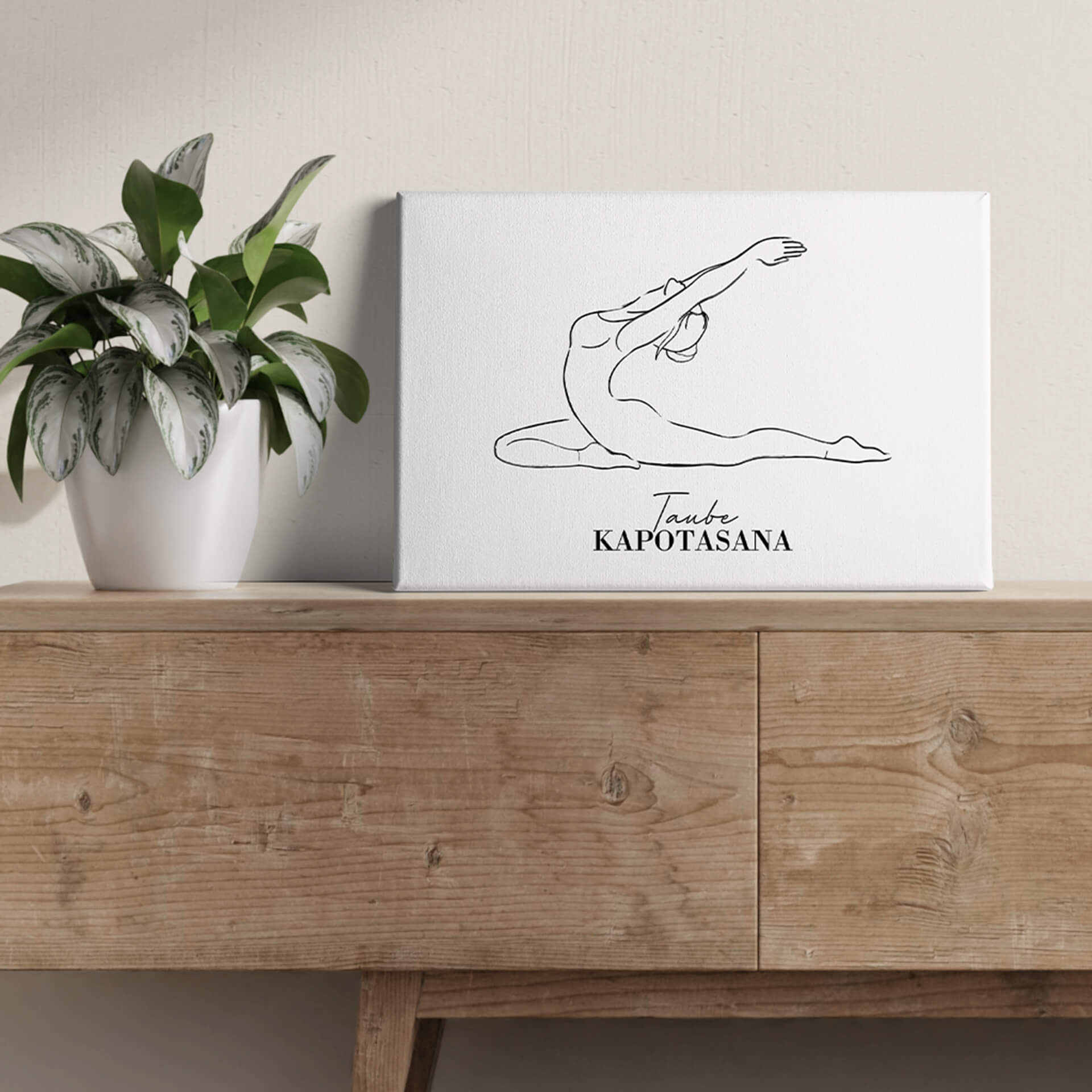 Obraz na płótnie Yoga - Gołąb - Line Art