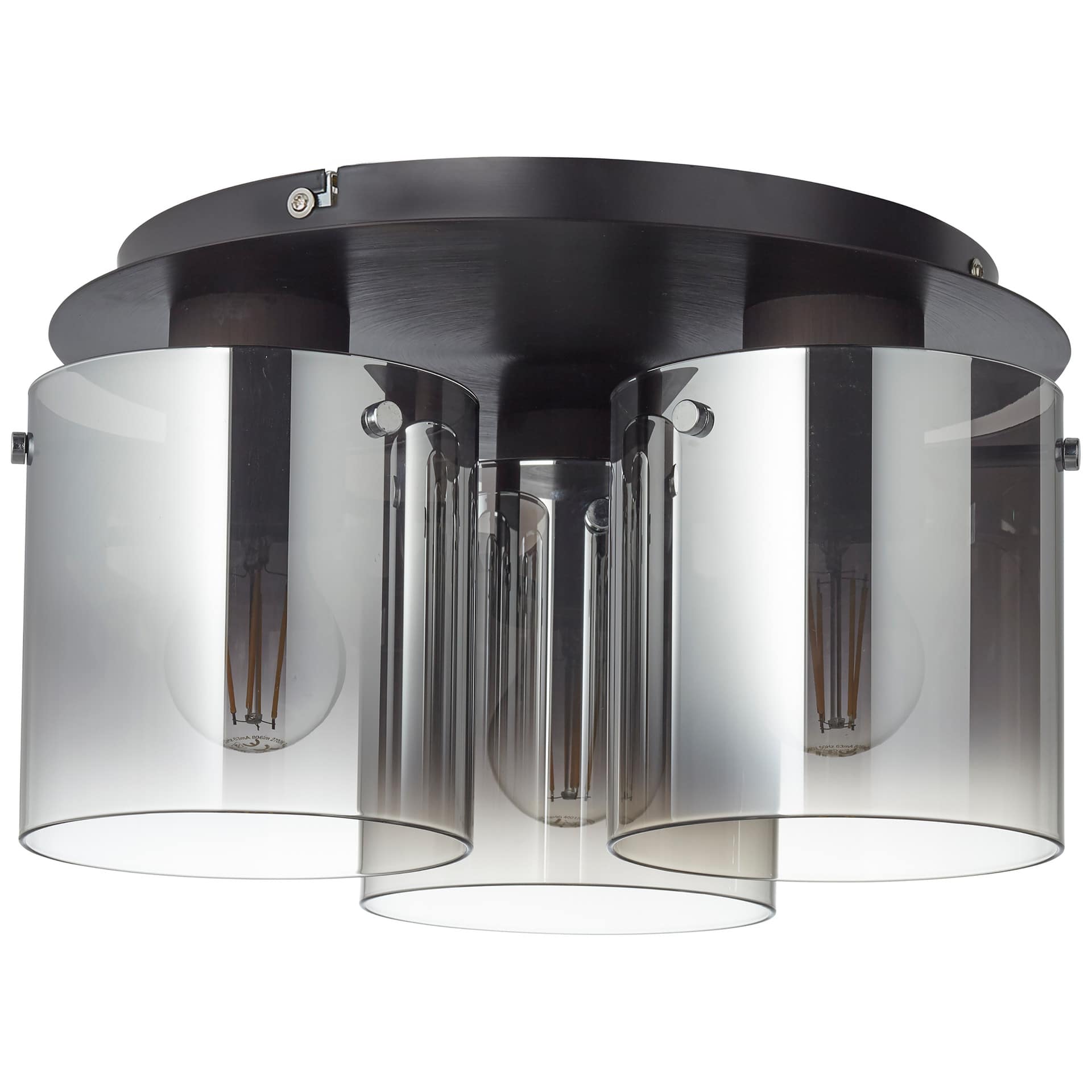 Deckenleuchte Benett, braun, Ø 35 cm, Glas Deckenleuchte