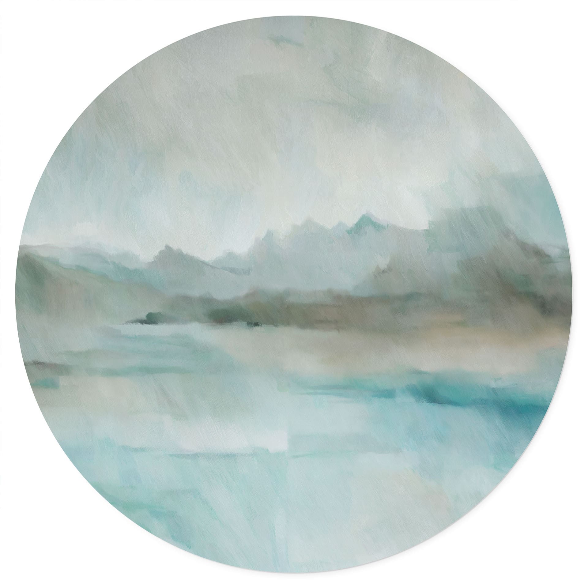 Muursticker Velvet Horizon - Abstract Meer - Sir Edward x Grigory Gladarev - Rond