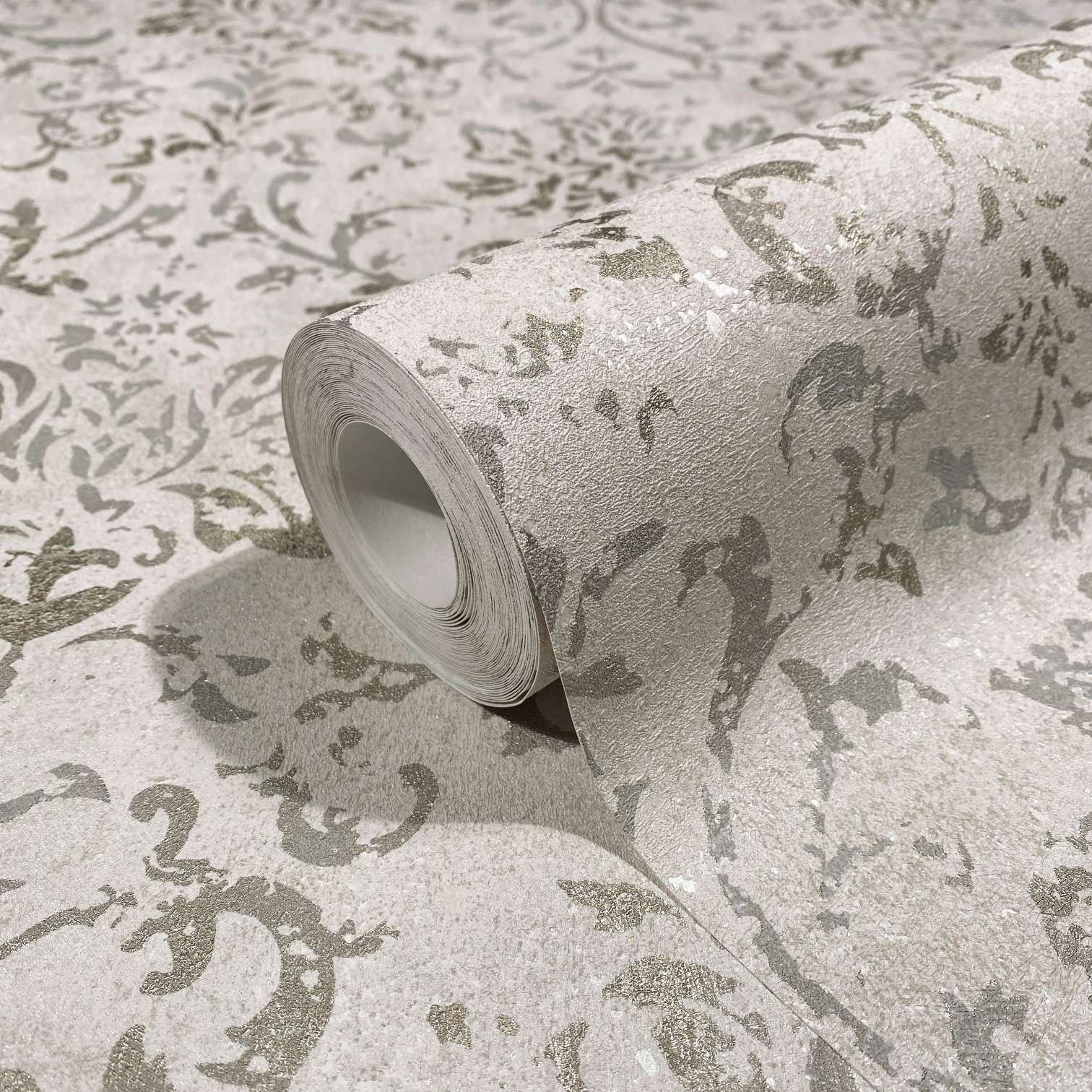 vliesbehang beige sierkleur voor woonkamer slaapkamer behang marburg