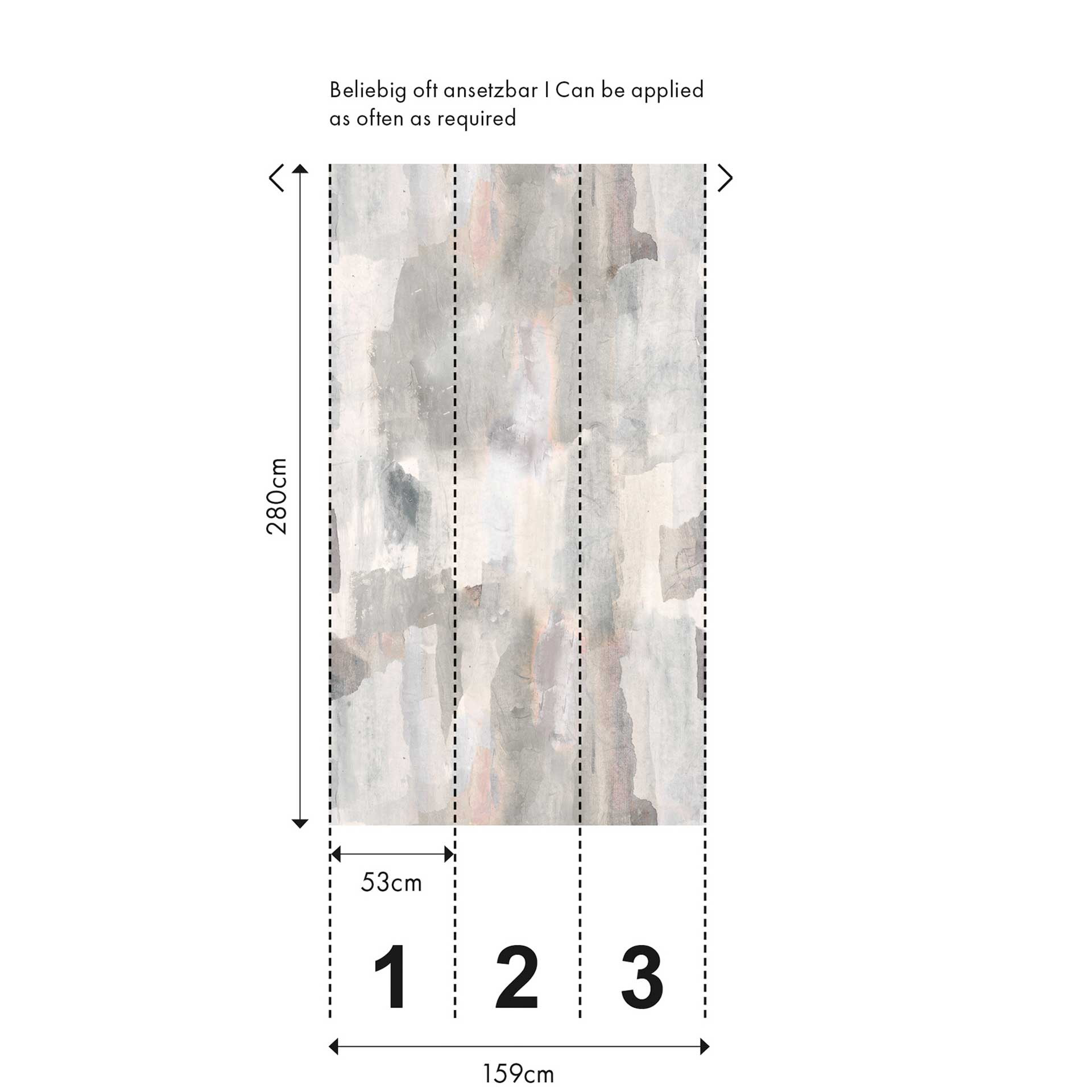 Fotobehang in beige grijs - design behang in aquarel look - Vliesbehang