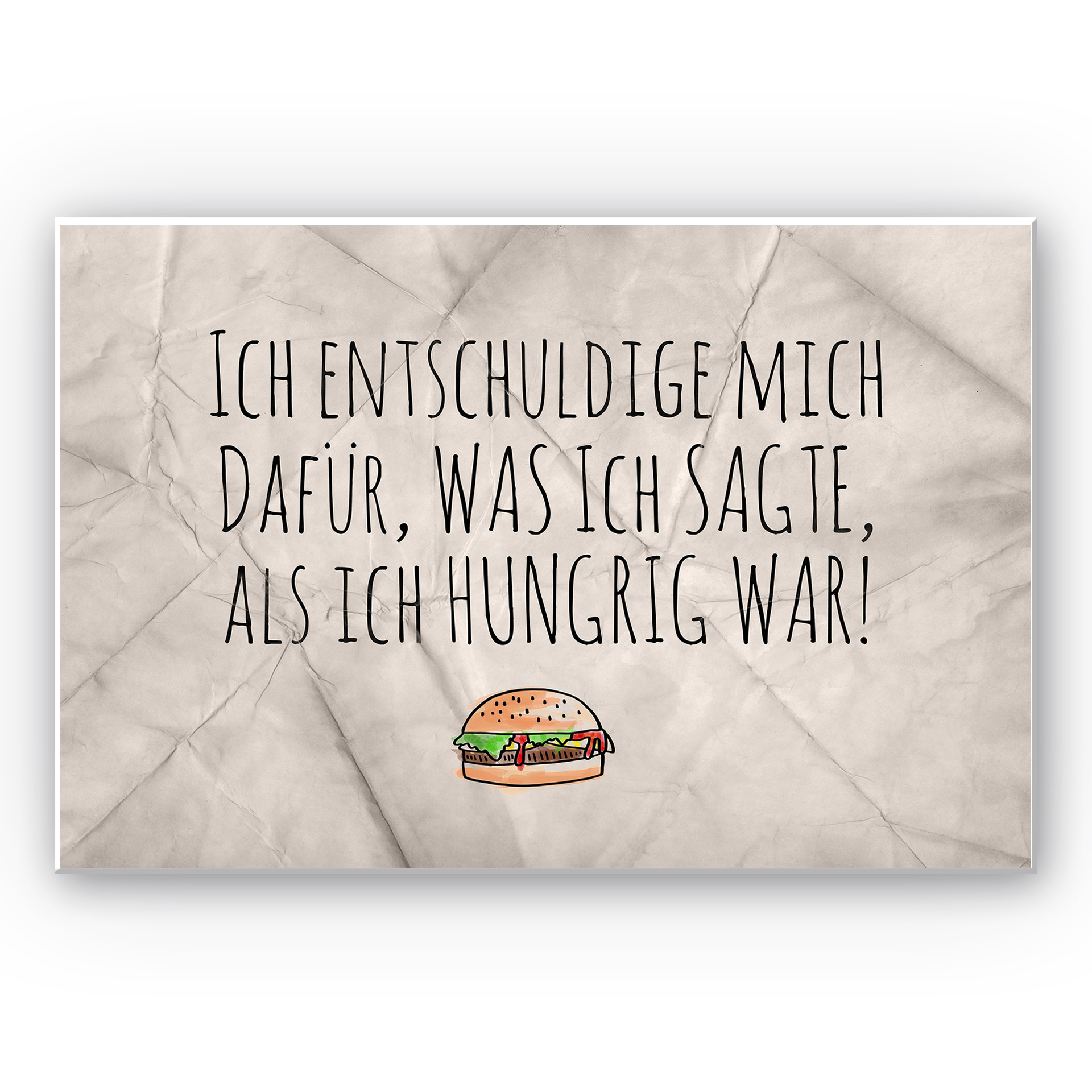 Wandbild Ich entschuldige mich dafür