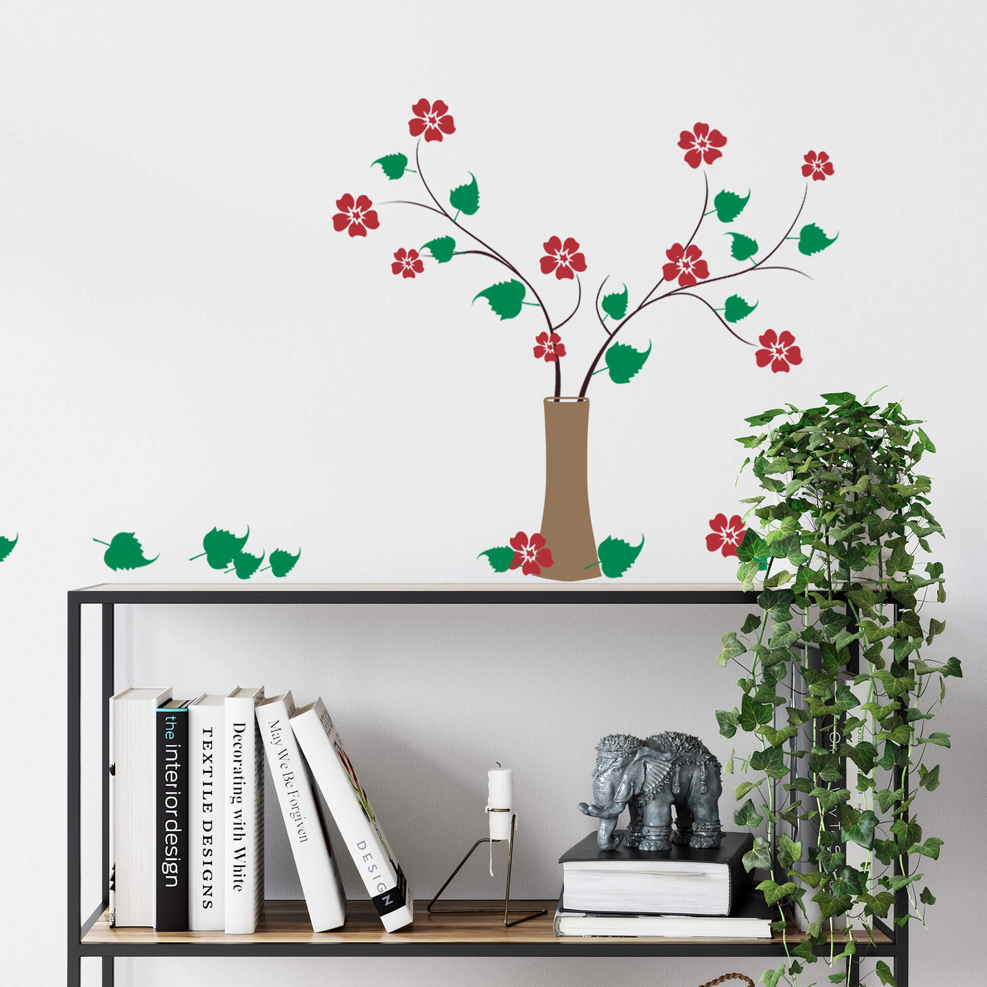 Wallsticker Blomster sæt 9
