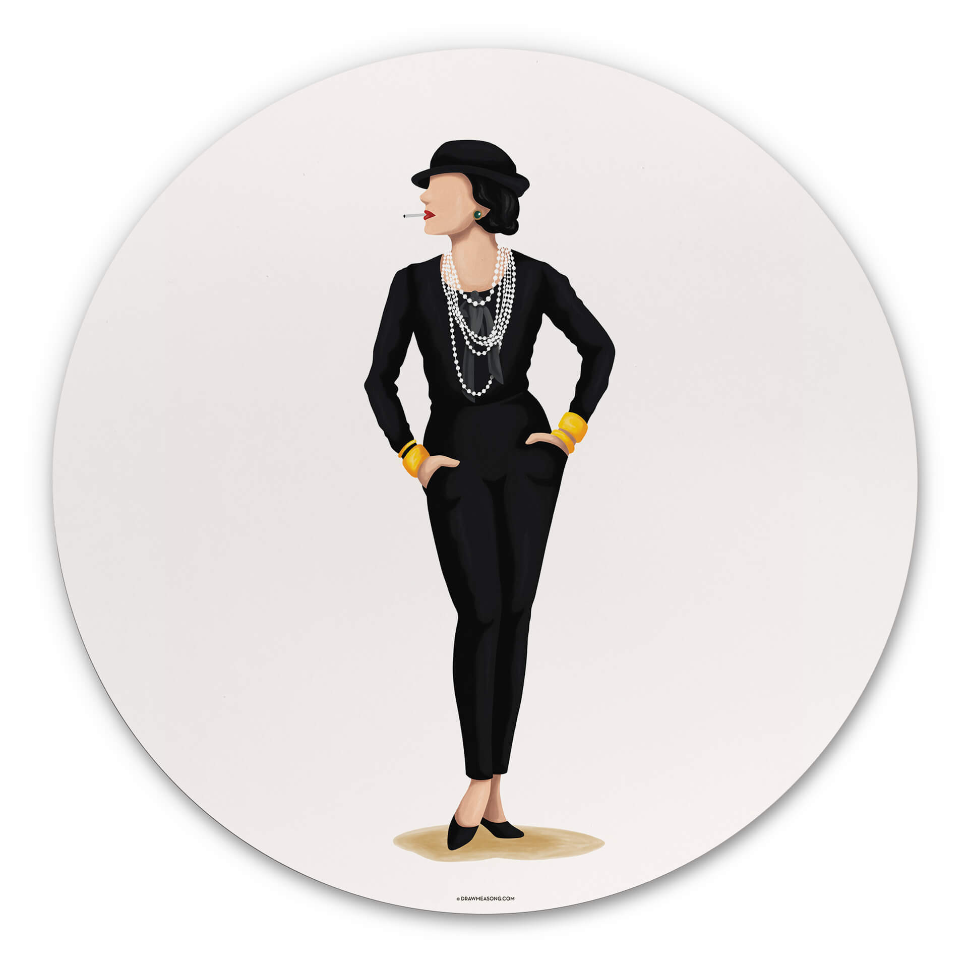 Tableau sur alu-Dibond rond Tohmé - Coco