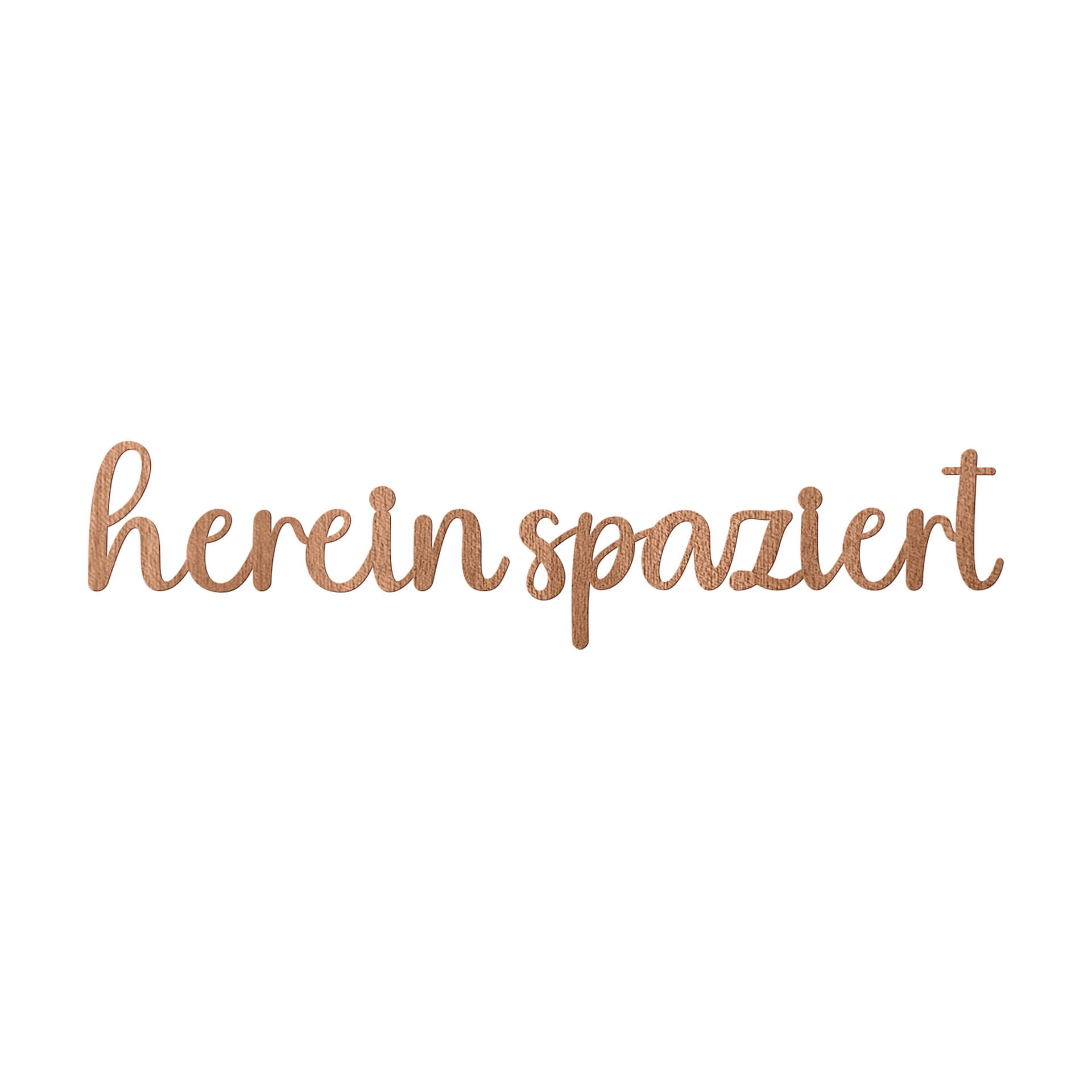 Holzdeko Mahagoni - 3D-Schriftzug Hereinspaziert