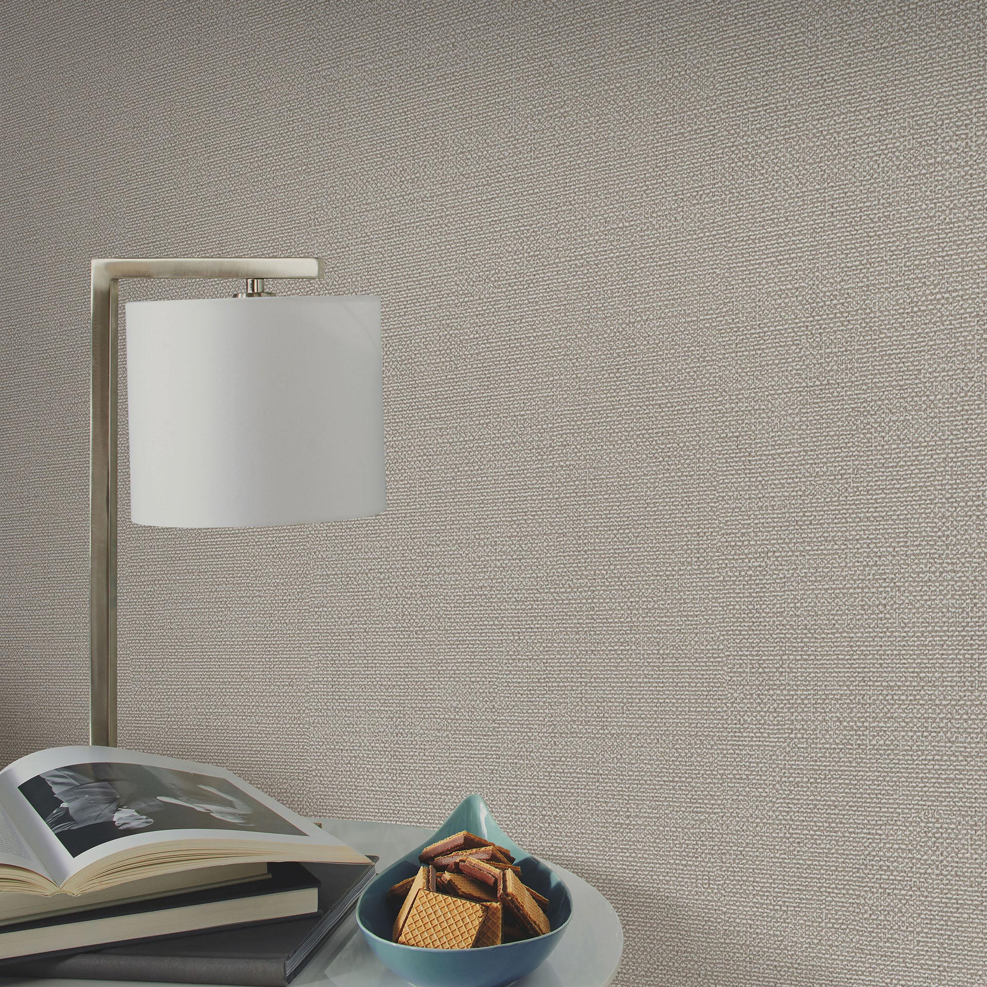 Eenheidsbehang Opus taupe