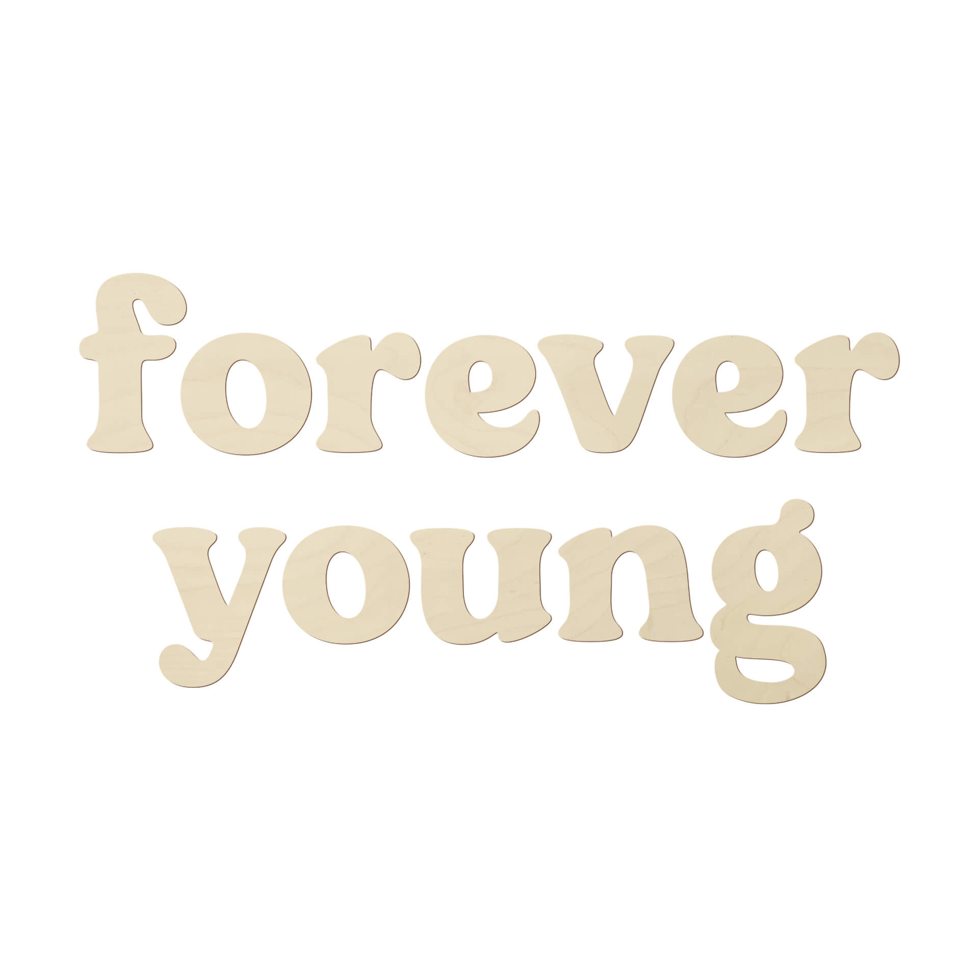 Dekoracja ścienna Forever young - dekoracja drewniana topola
