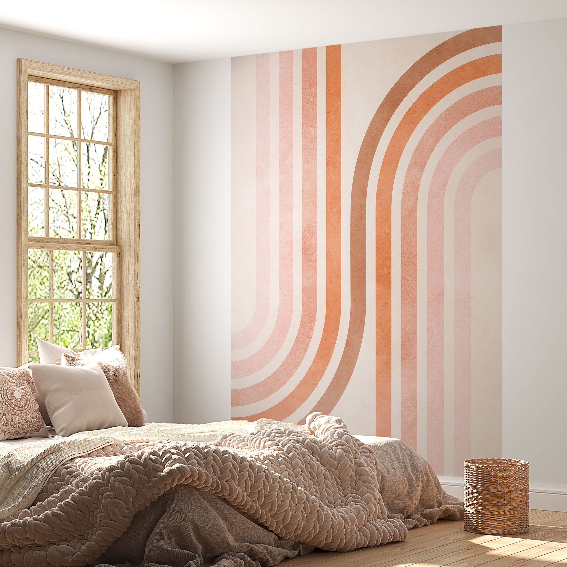Vloeiend geometrisch behang met een retro look | Abstract Fotobehang - Costa