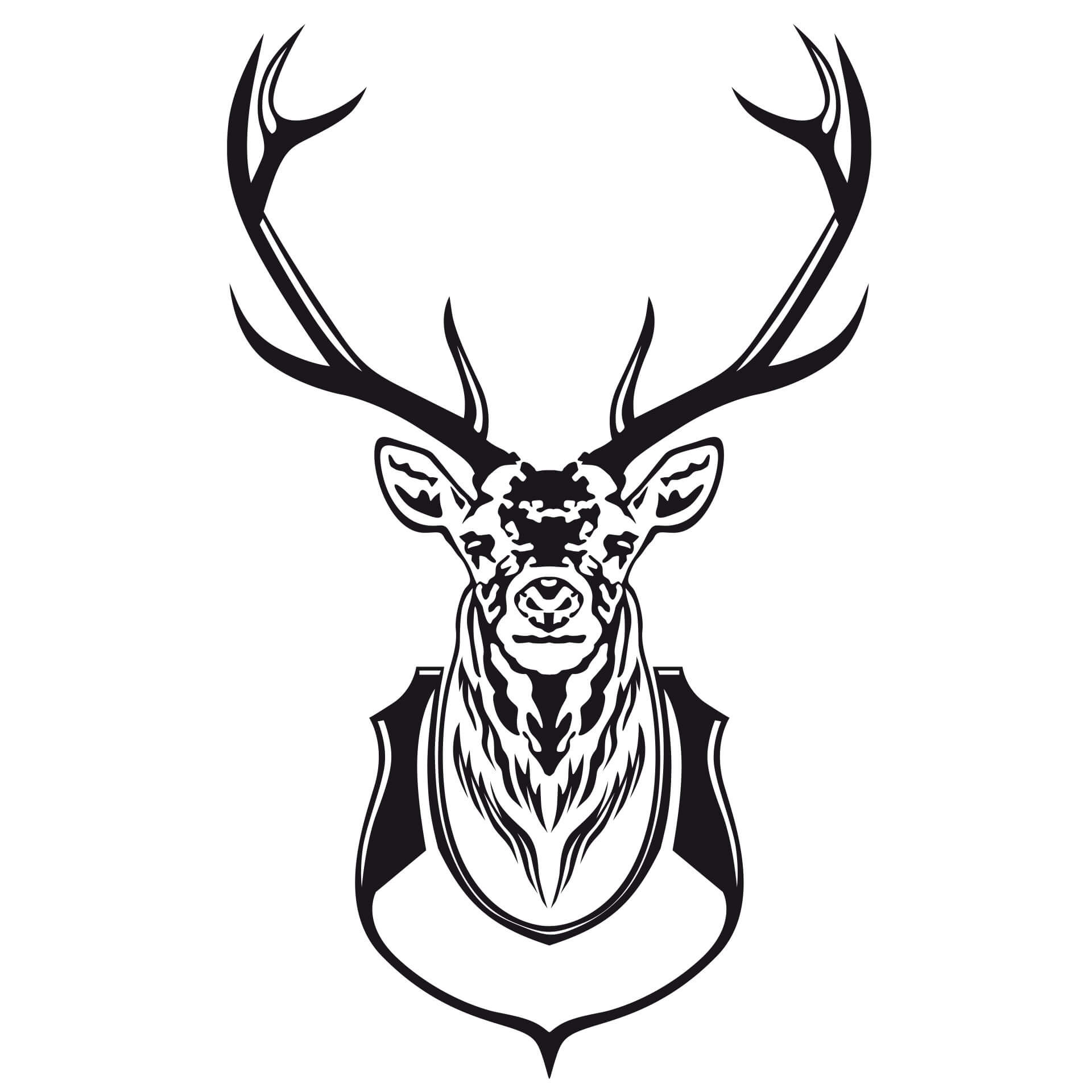 Wallsticker Rådyr gevir