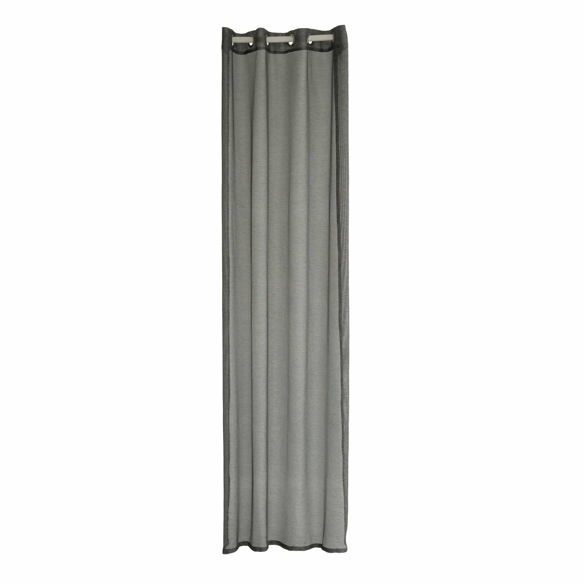 Ösenvorhang silber und anthrazit - Uni Ösenschal - Uni Gardine