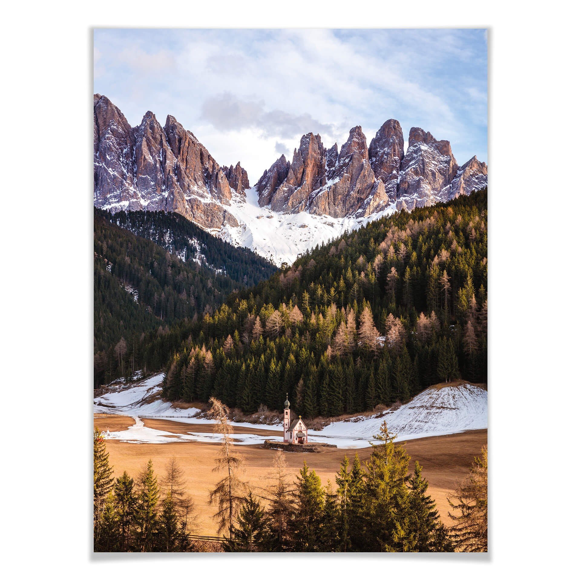 Poster Colombo - La petite église dans les montagnes