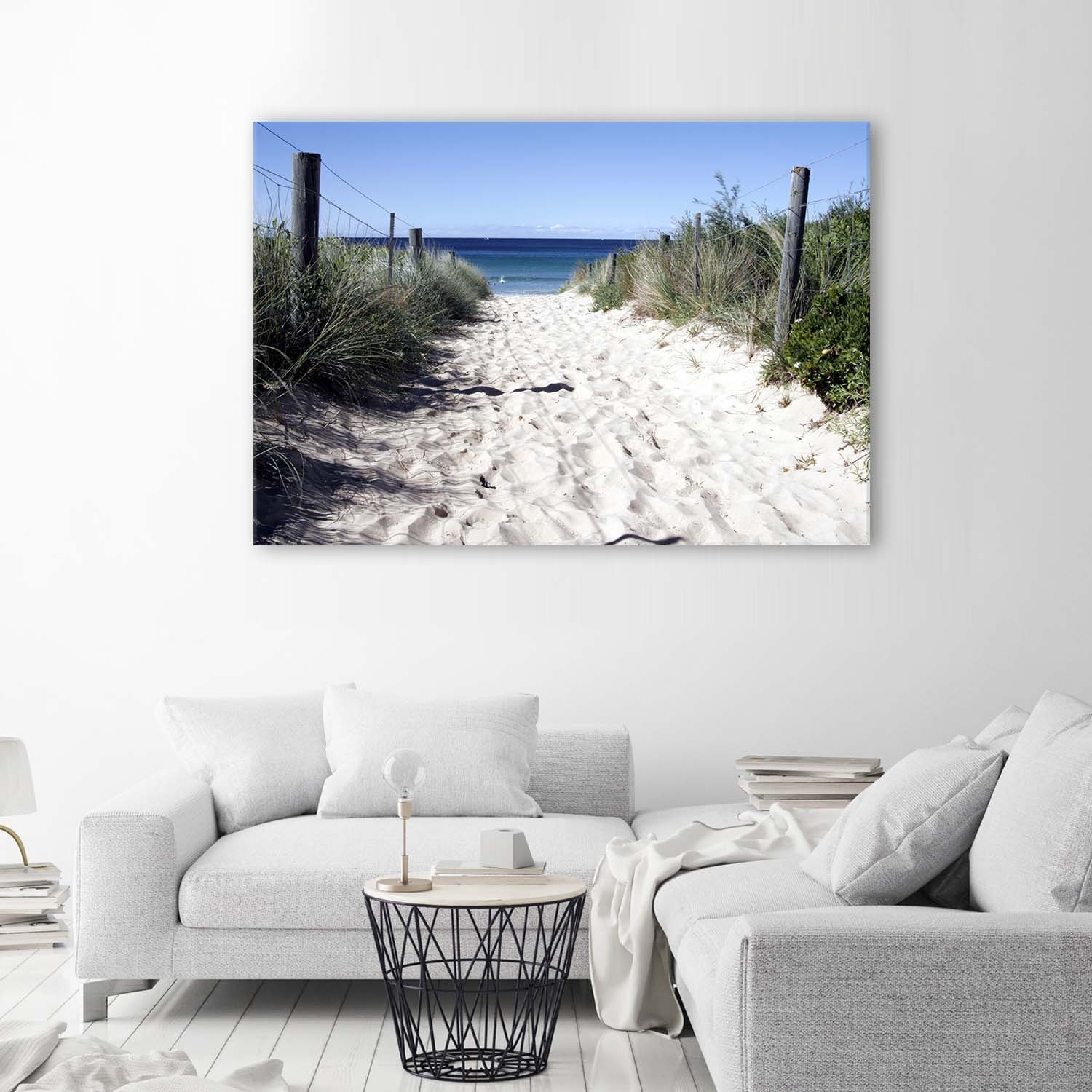 Canvasbillede, Strandklitter i landskab