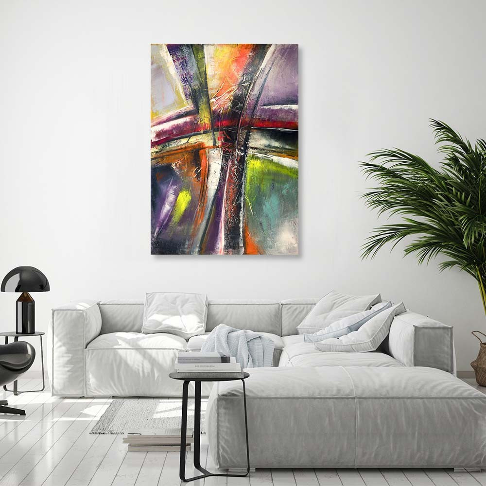 Canvasbillede, Abstrakt flerfarvet