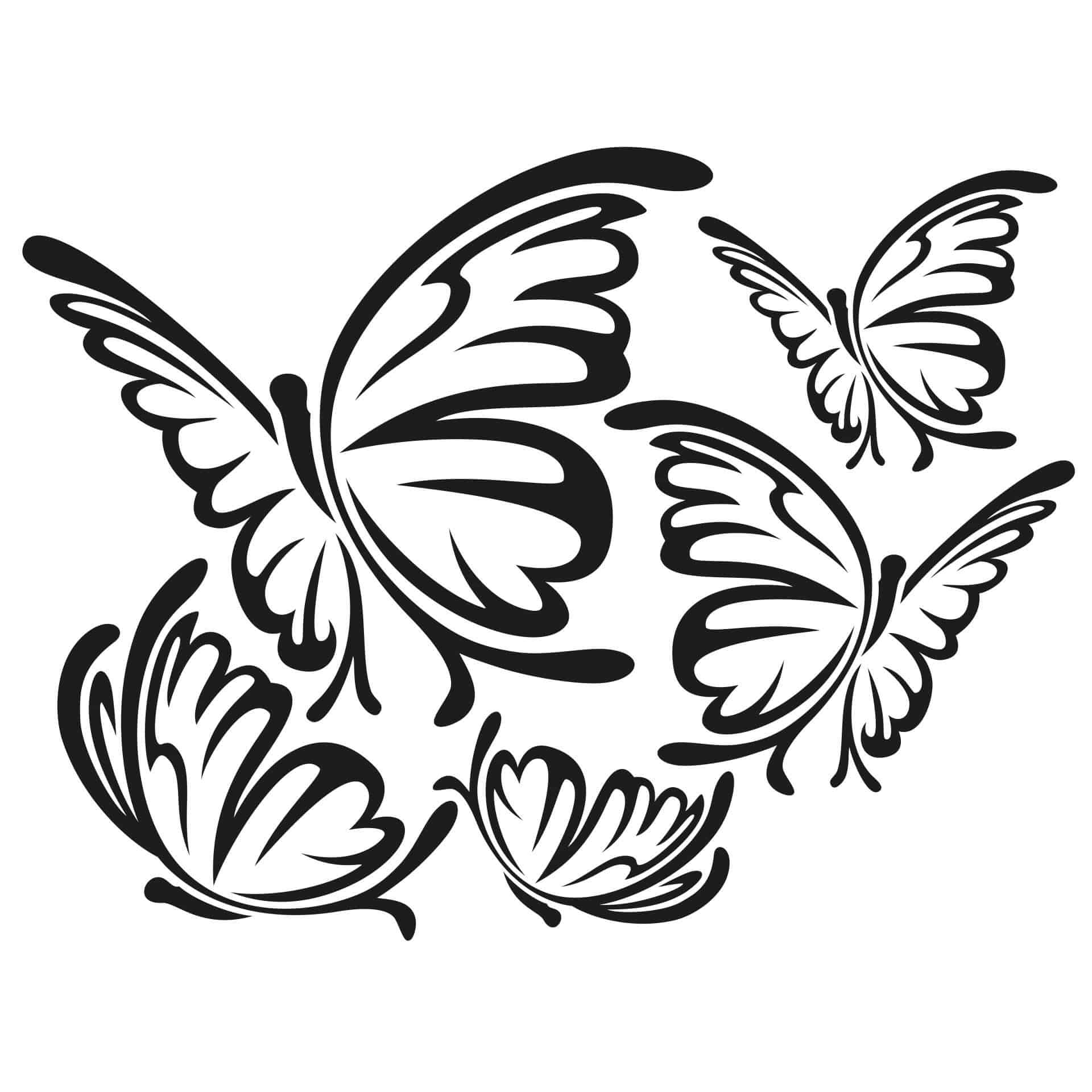 Wallsticker Sommerfugle indtryk