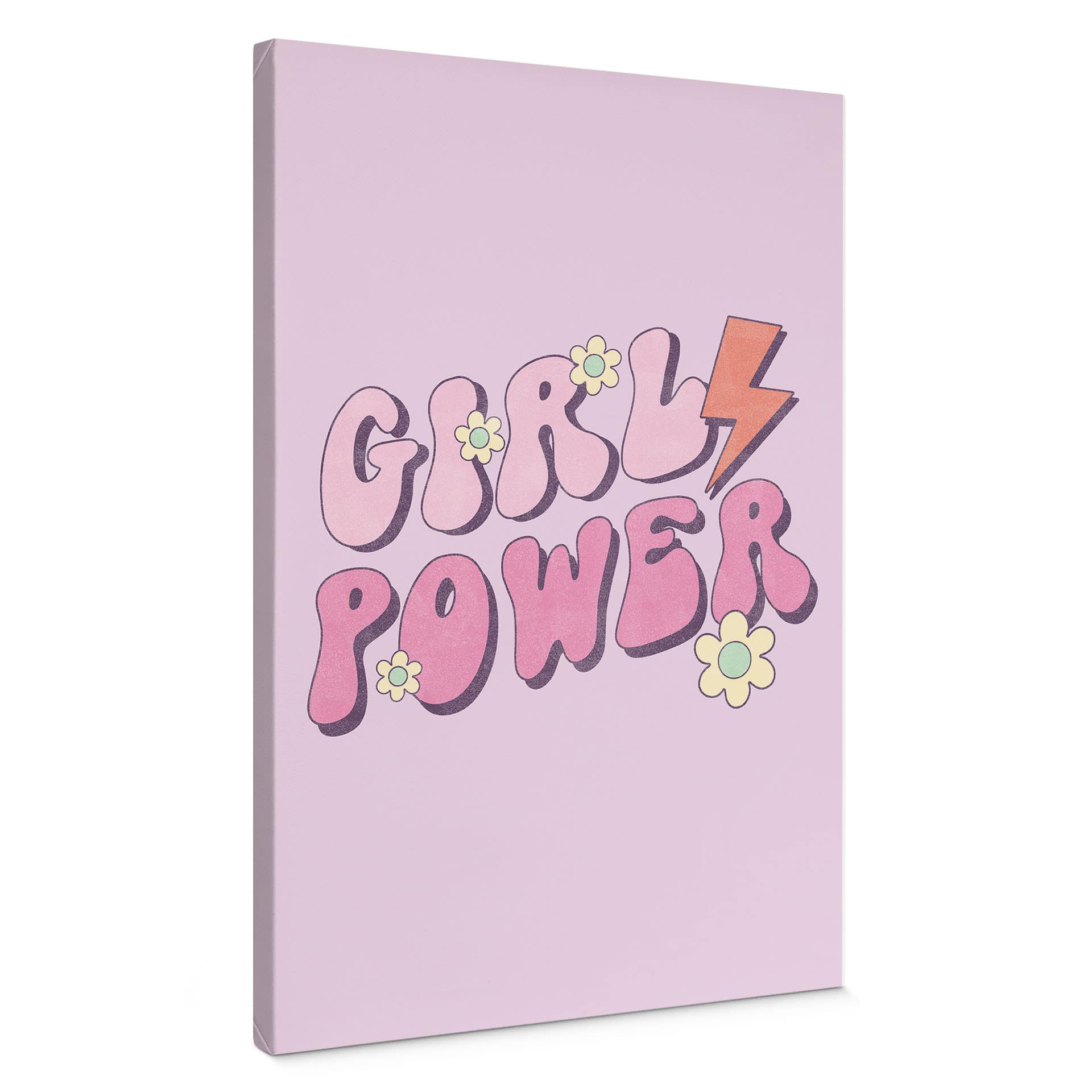 Obraz na płótnie Girl Power retro napis fioletowy