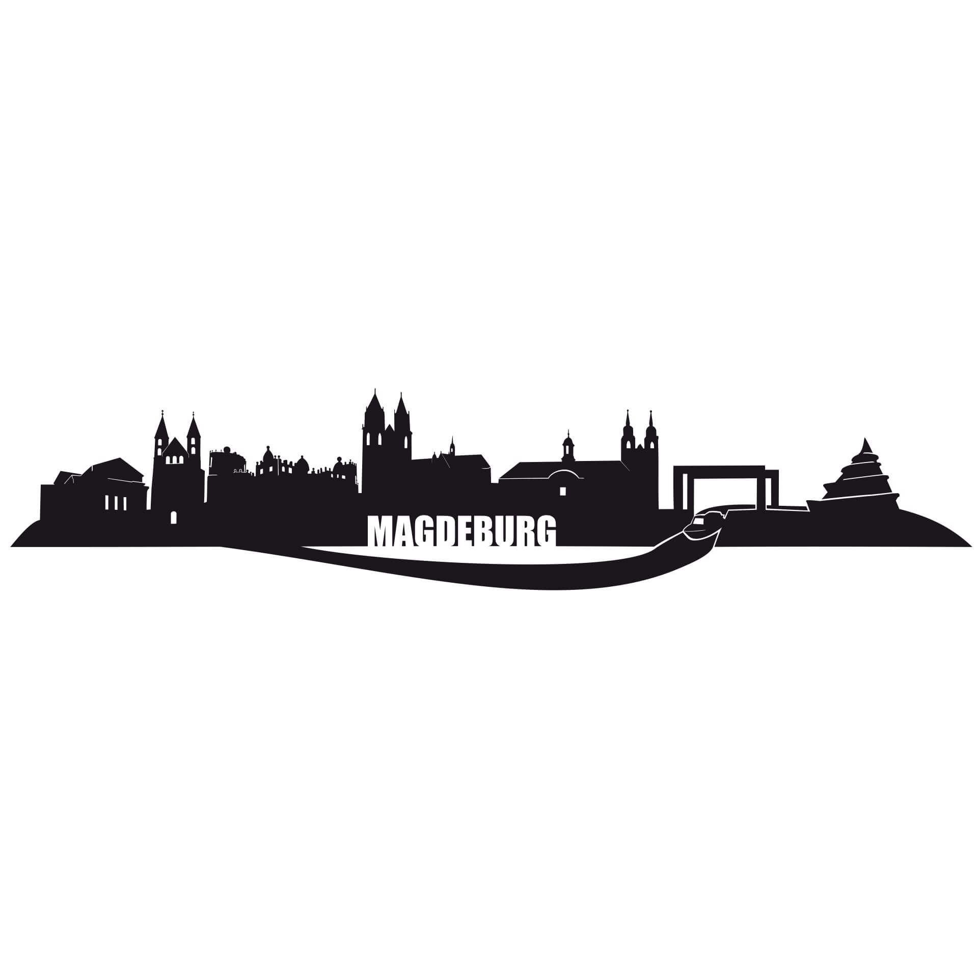 Wandtattoo Magdeburg Skyline