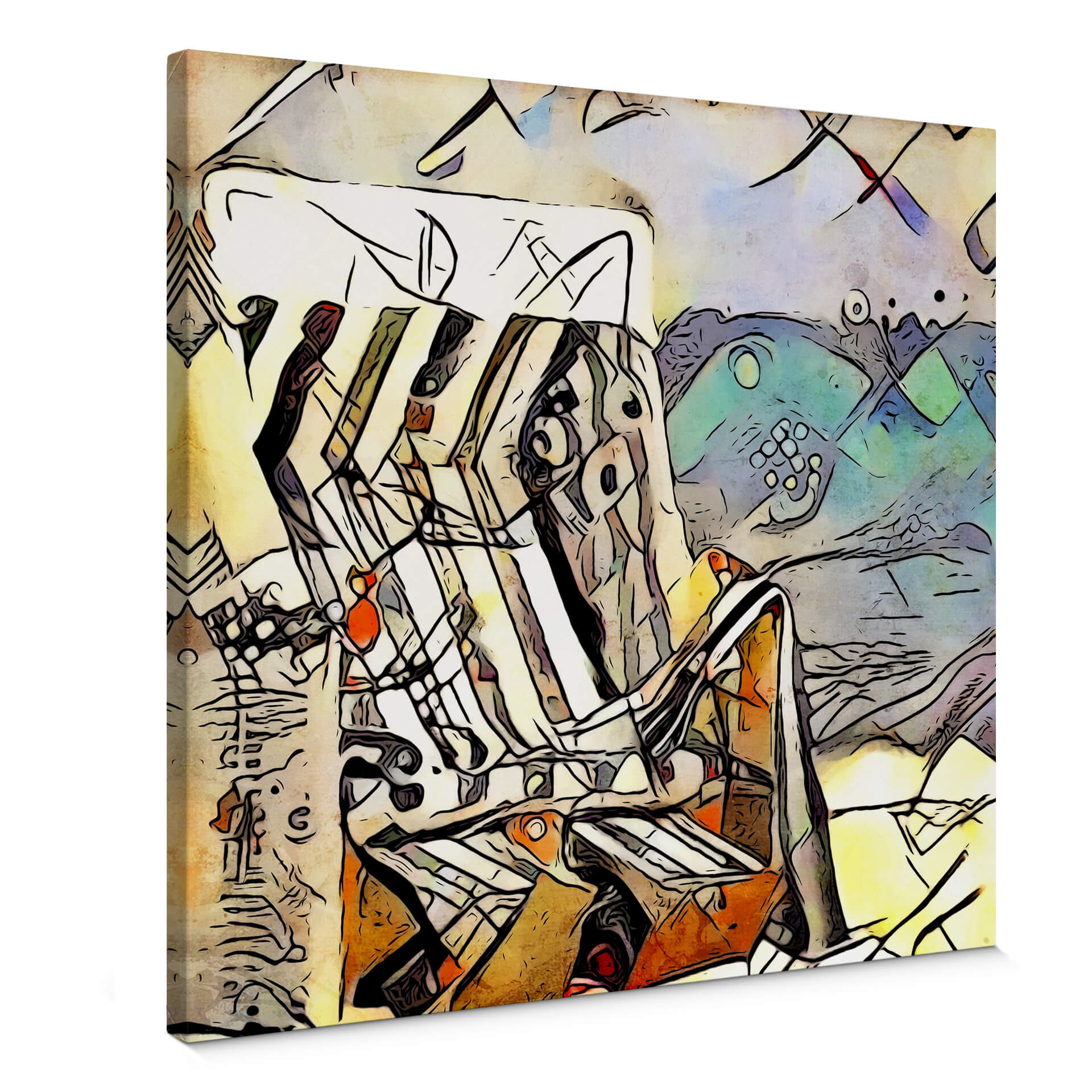 Obraz na płótnie Zamart - Kandinsky spotyka Warnemünde - Kwadrat