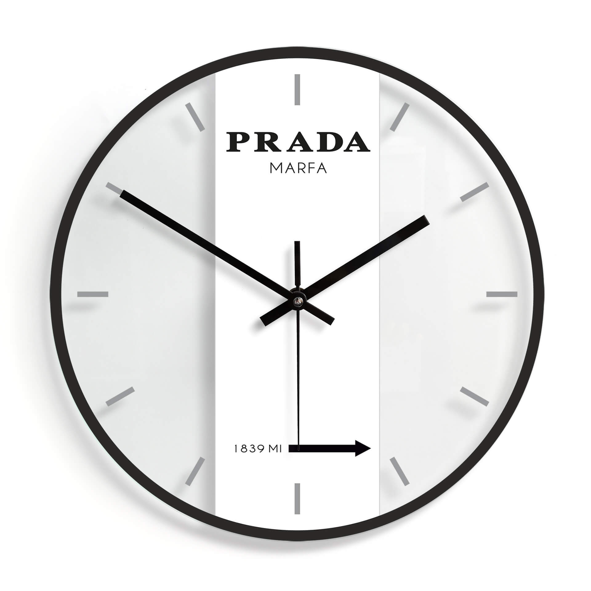 Wanduhr aus Glas - Prada Marfa Ø30 cm
