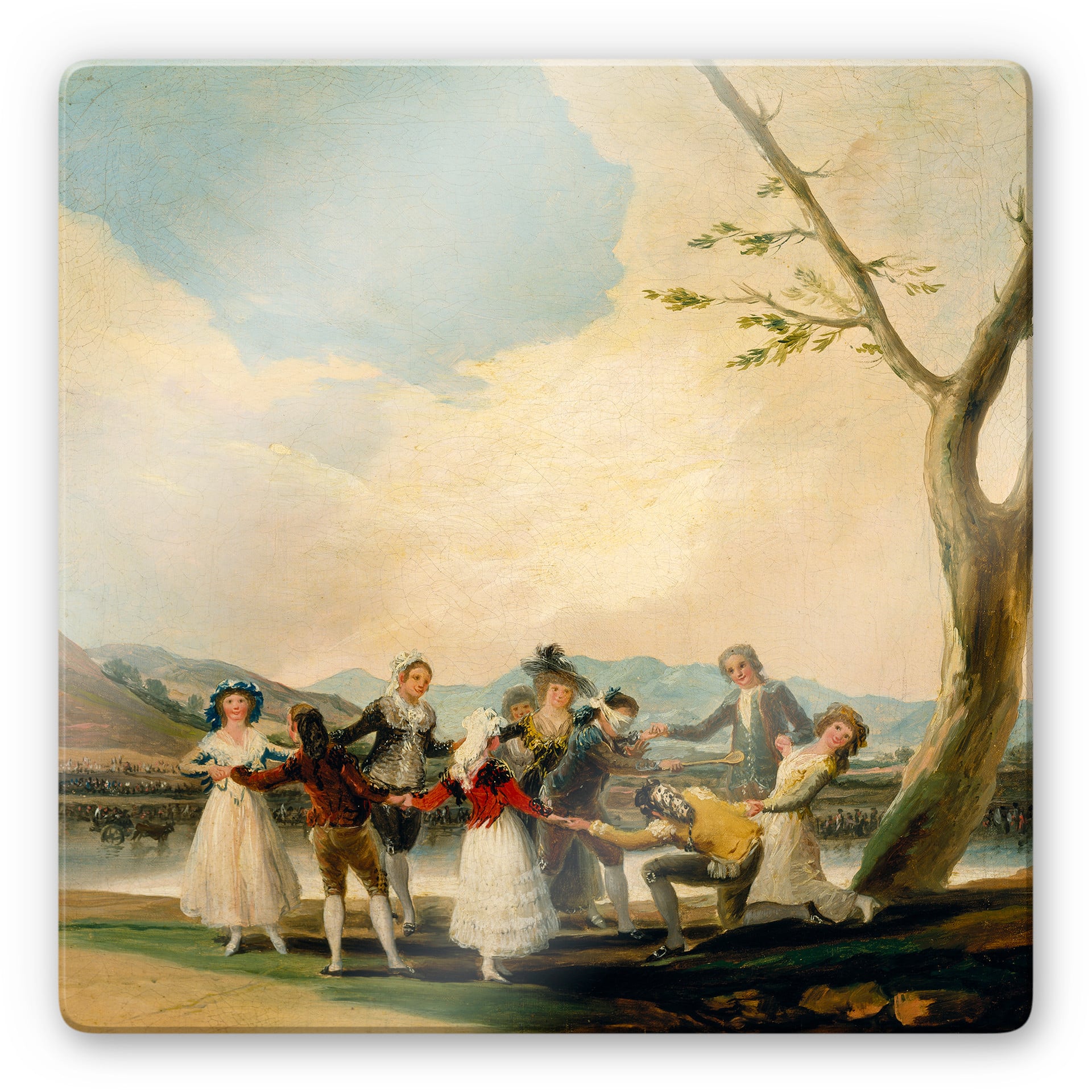 Stampa su vetro - Goya - Il gioco della mosca cieca