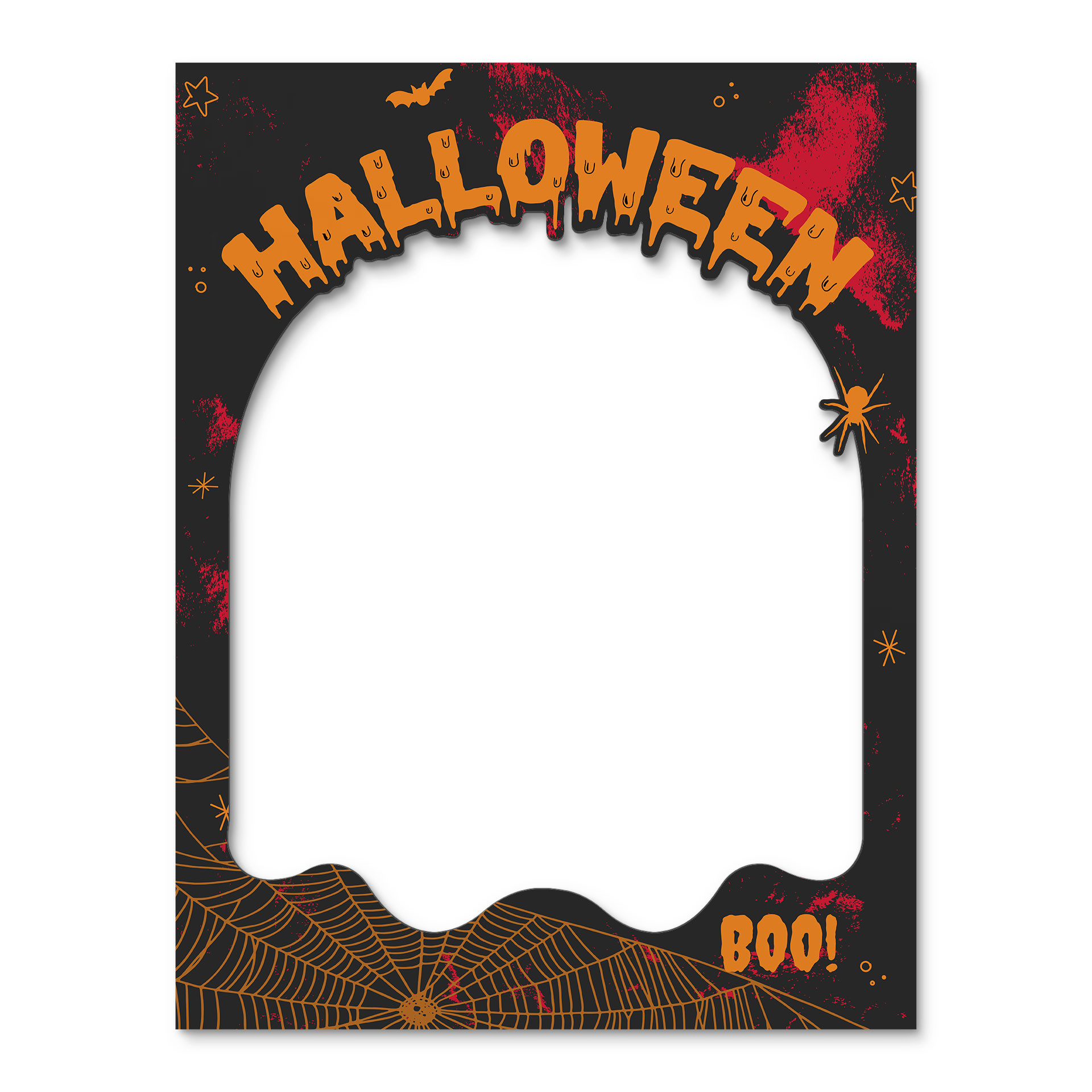 Fotoramme Halloween med spindelvæv - kan personaliseres