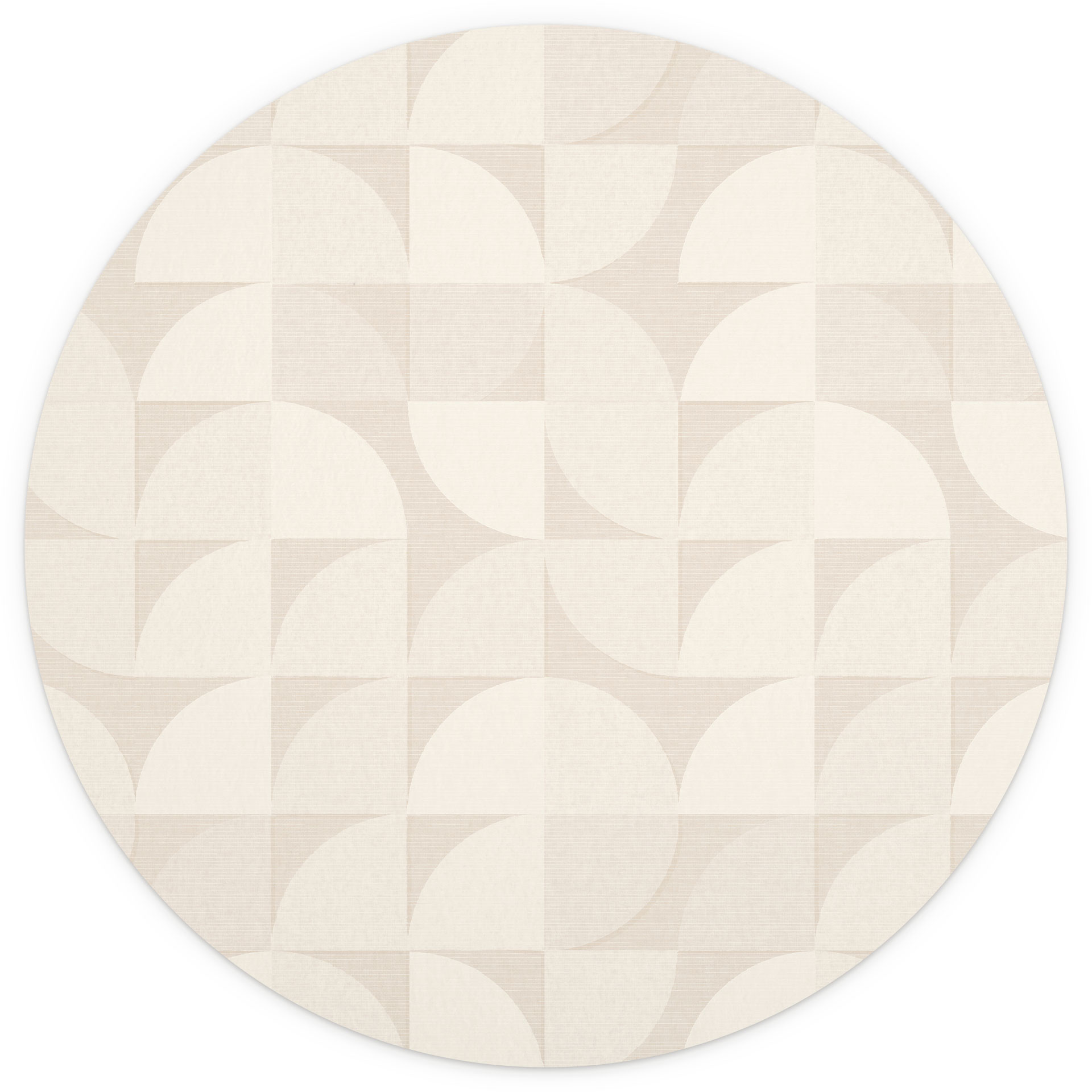 Retro stijl halfcirkelvormig Fotobehang - Bloomery Decor - Rond - zelfklevend/niet-geweven