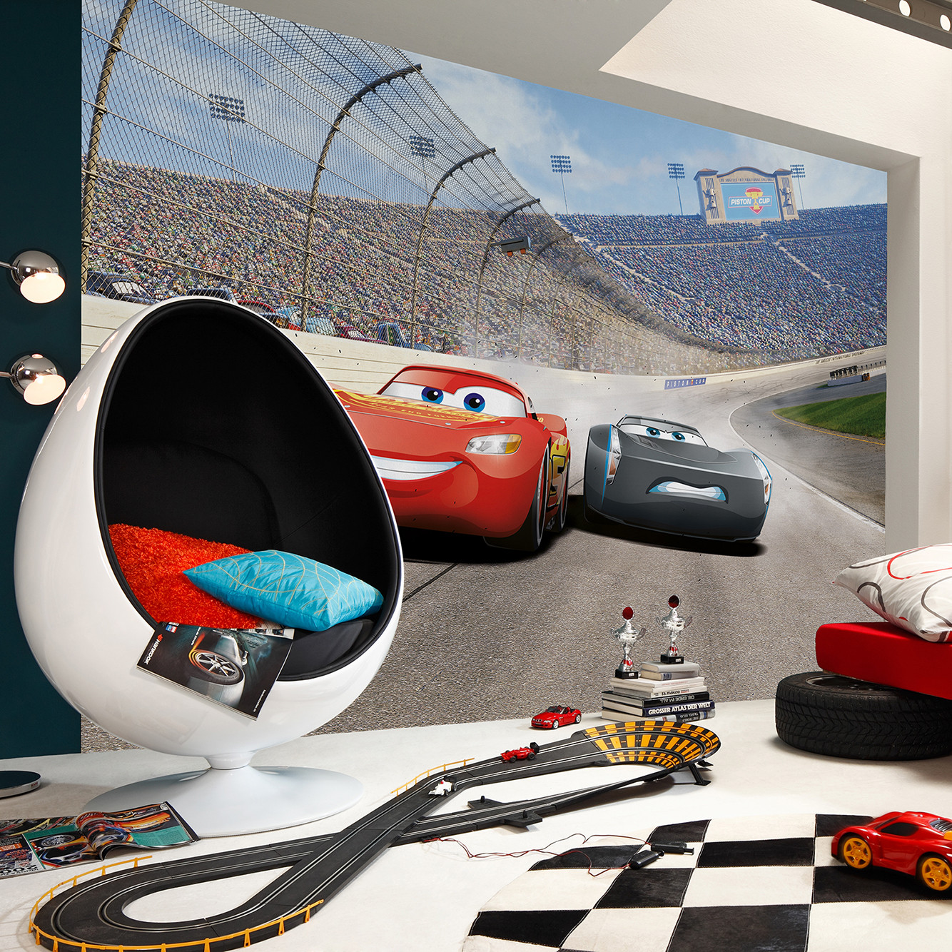 Fotobehang Disney Cars Duel