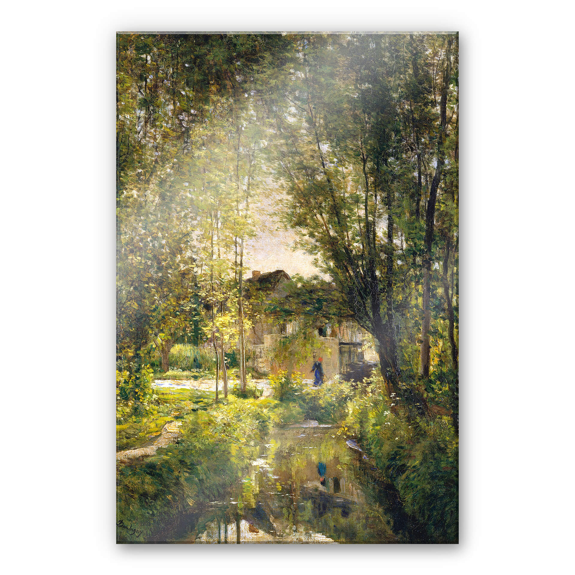 Akrylbillede Daubigny - Landskab med sollys