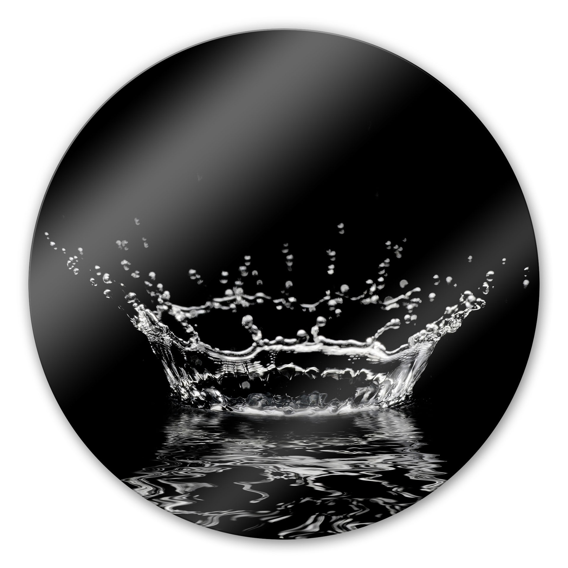 Glasbild Wassertropfen - rund