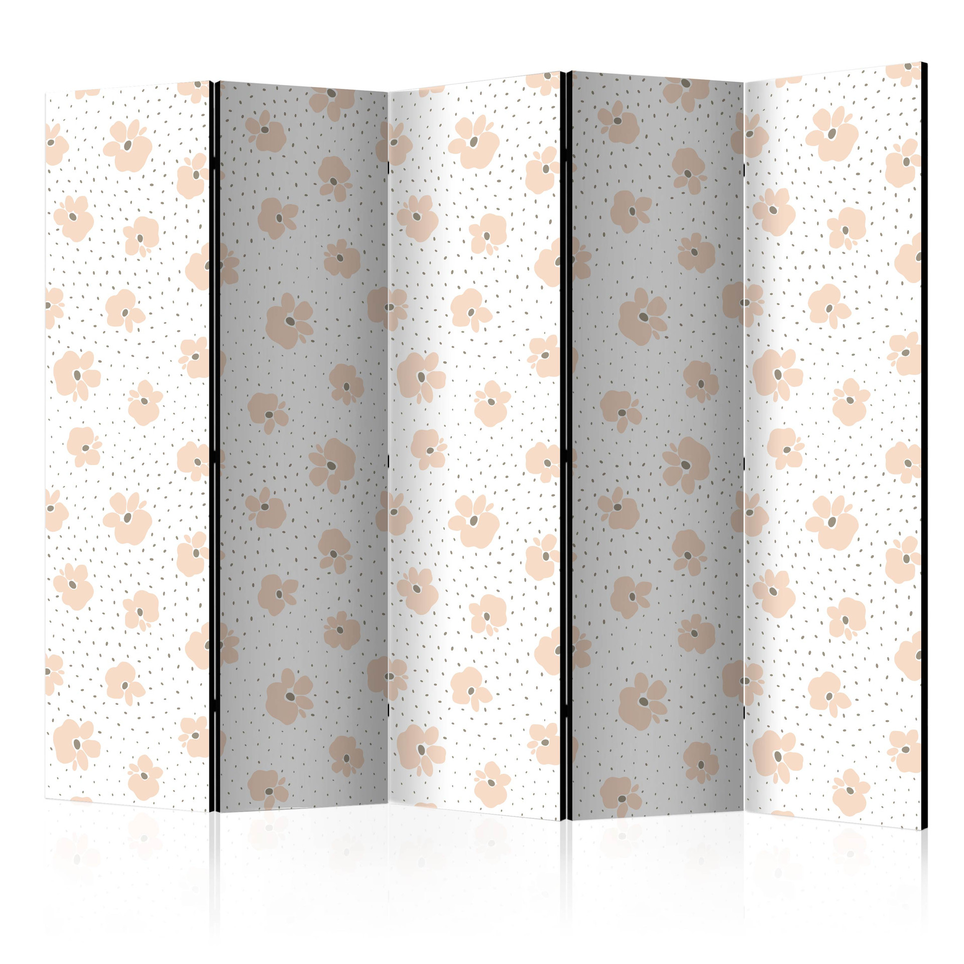 Screen room divider - Børneblomster, 3-delt