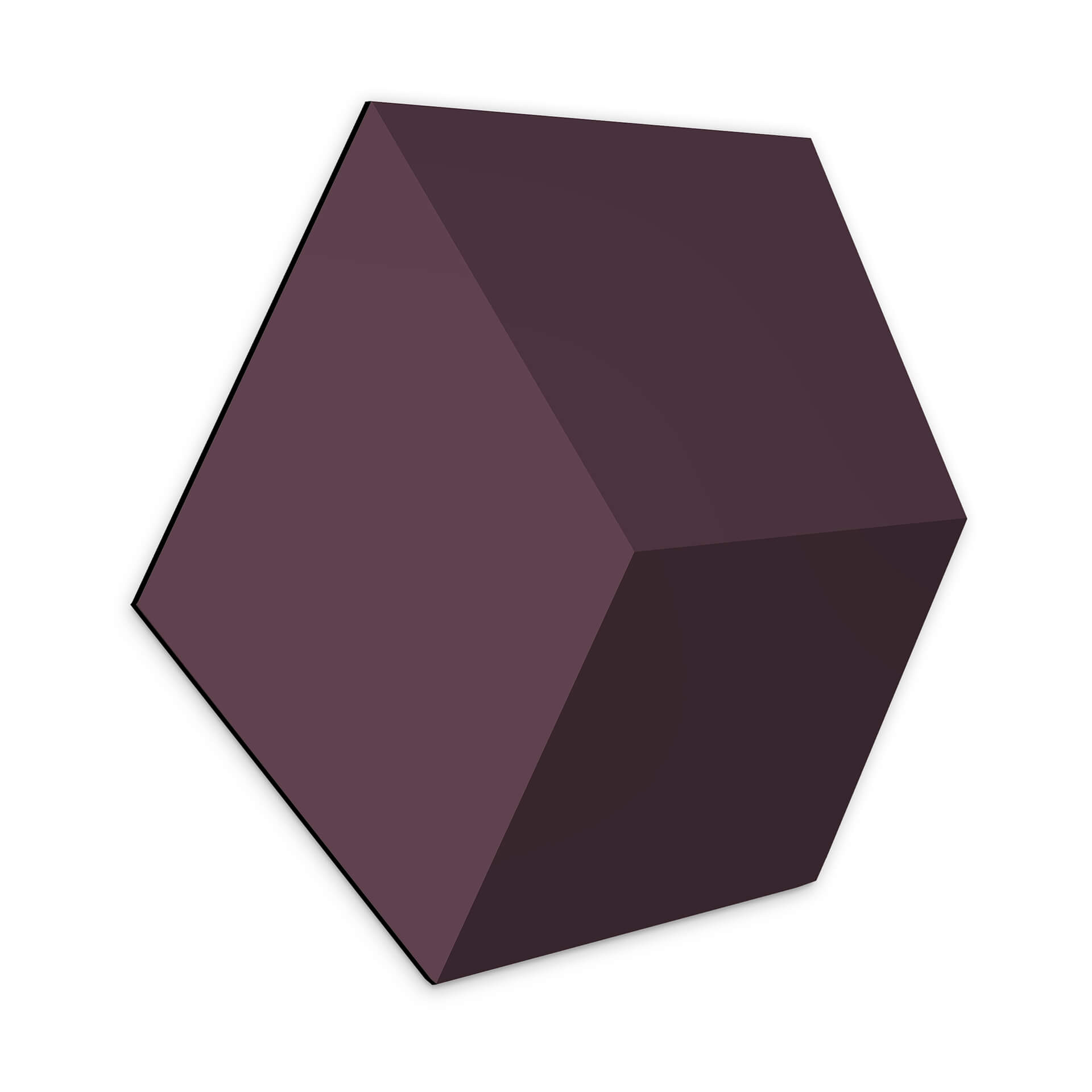 3D Hexagon Alu-Dibond - Lilla