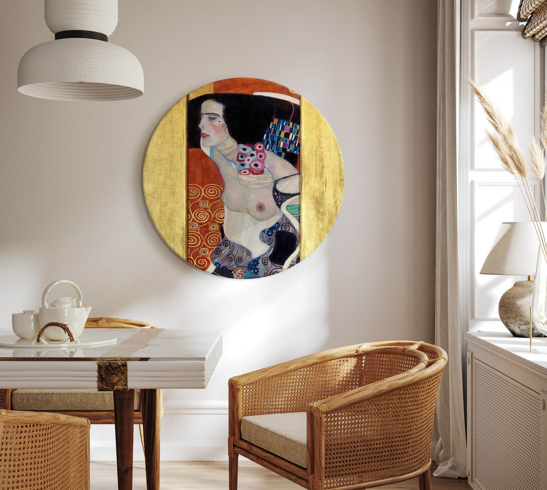 Rundes Leinwandbild Klimt - Judith II