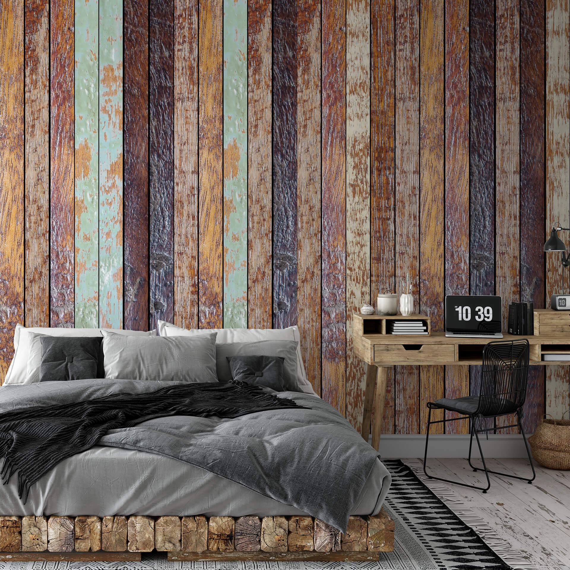 Fotobehang Vintage Houten Muur