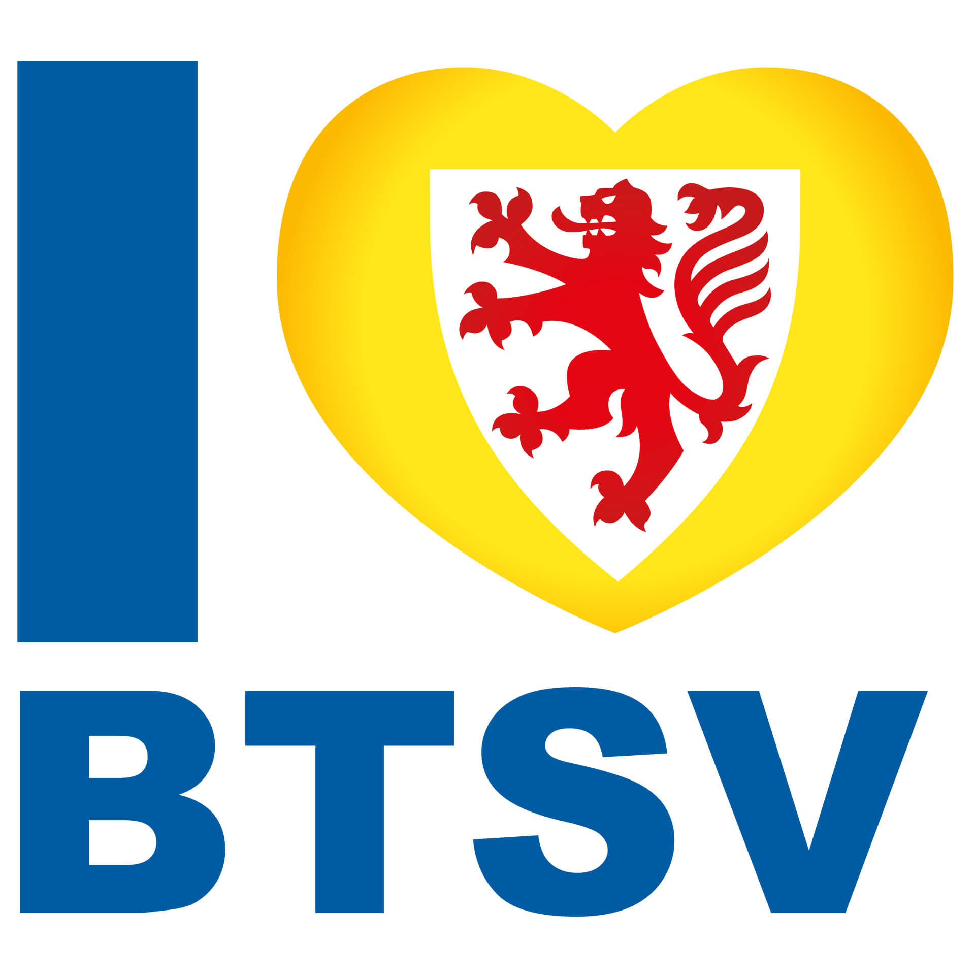Wandtattoo Eintracht Braunschweig I love BTSV