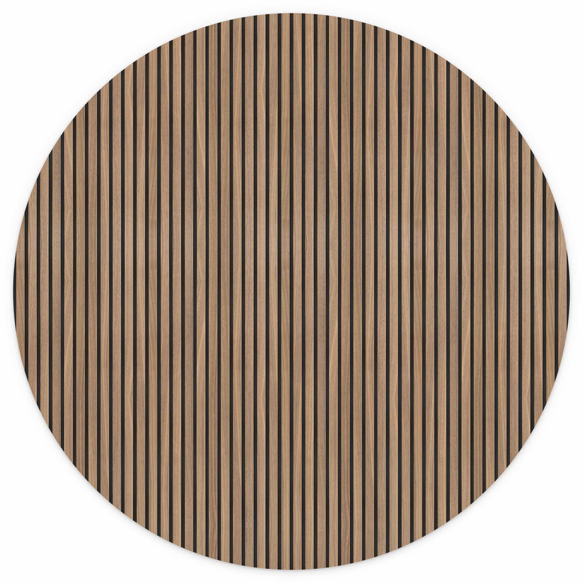 Behangcirkel Wandpanelen met houtlook - vliesbehang/zelfklevend vliesbehang