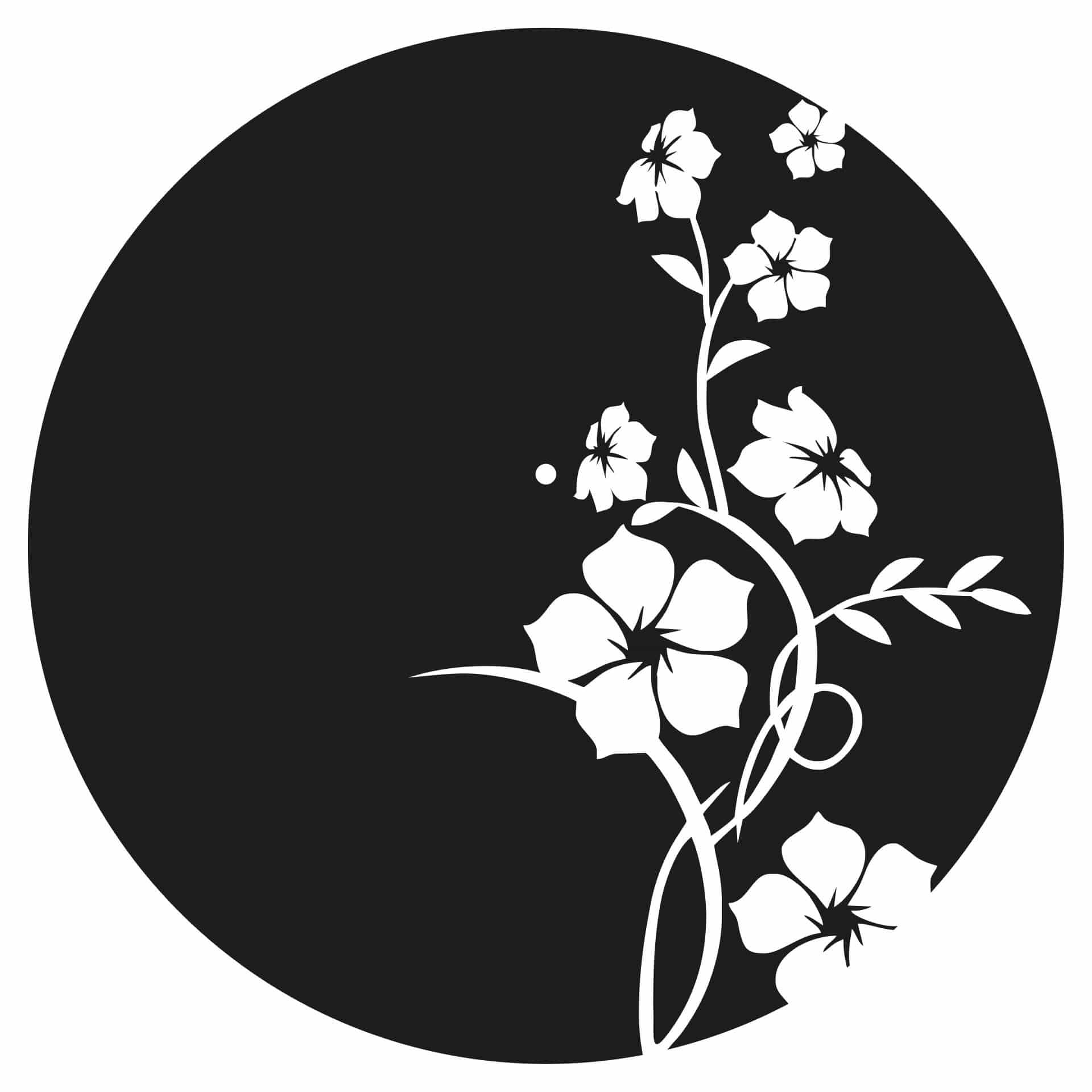 Sticker mural - Horloge Fleur de Jade
