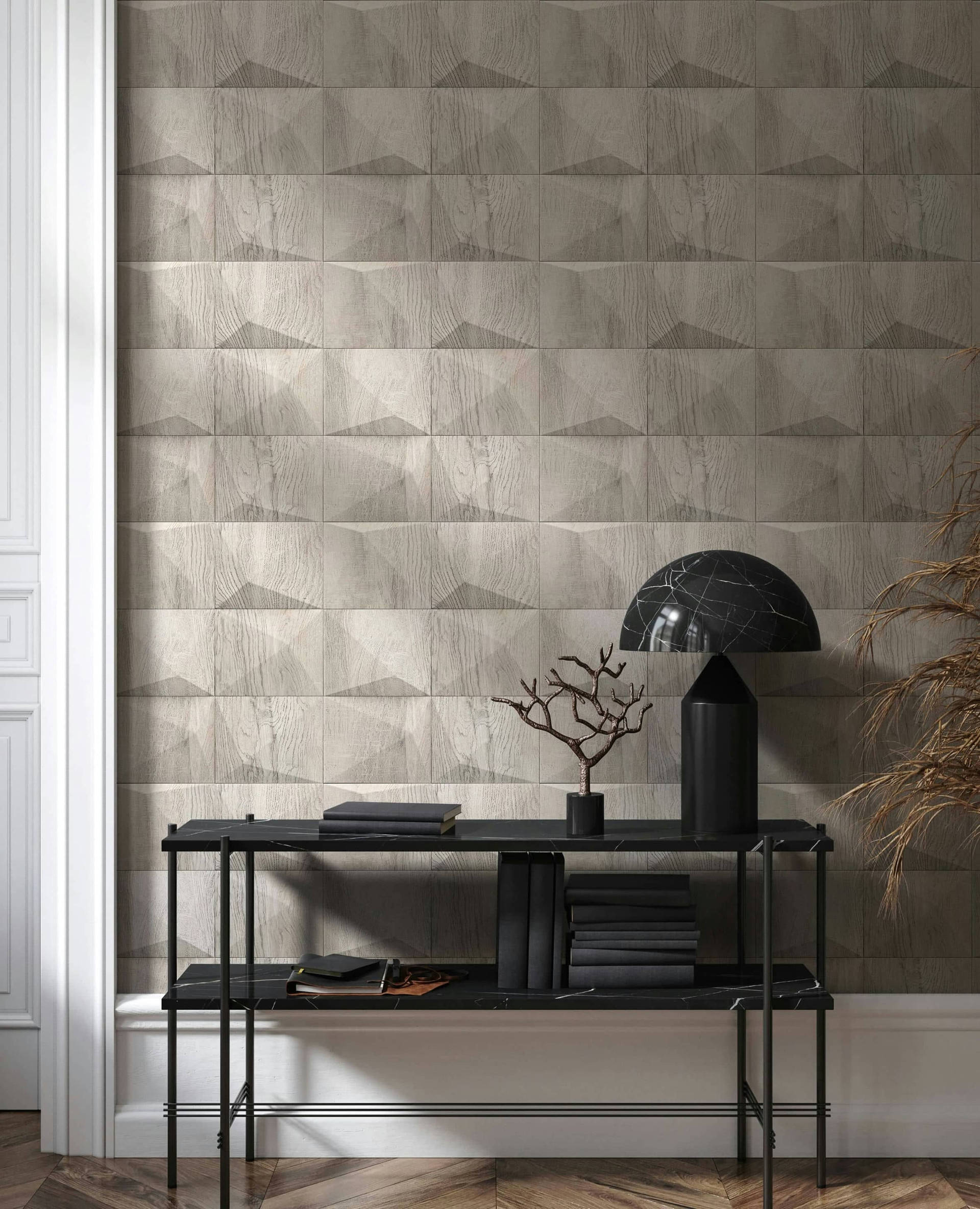 vliesbehang bruin hout optiek voor woonkamer slaapkamer kantoor marburg behang