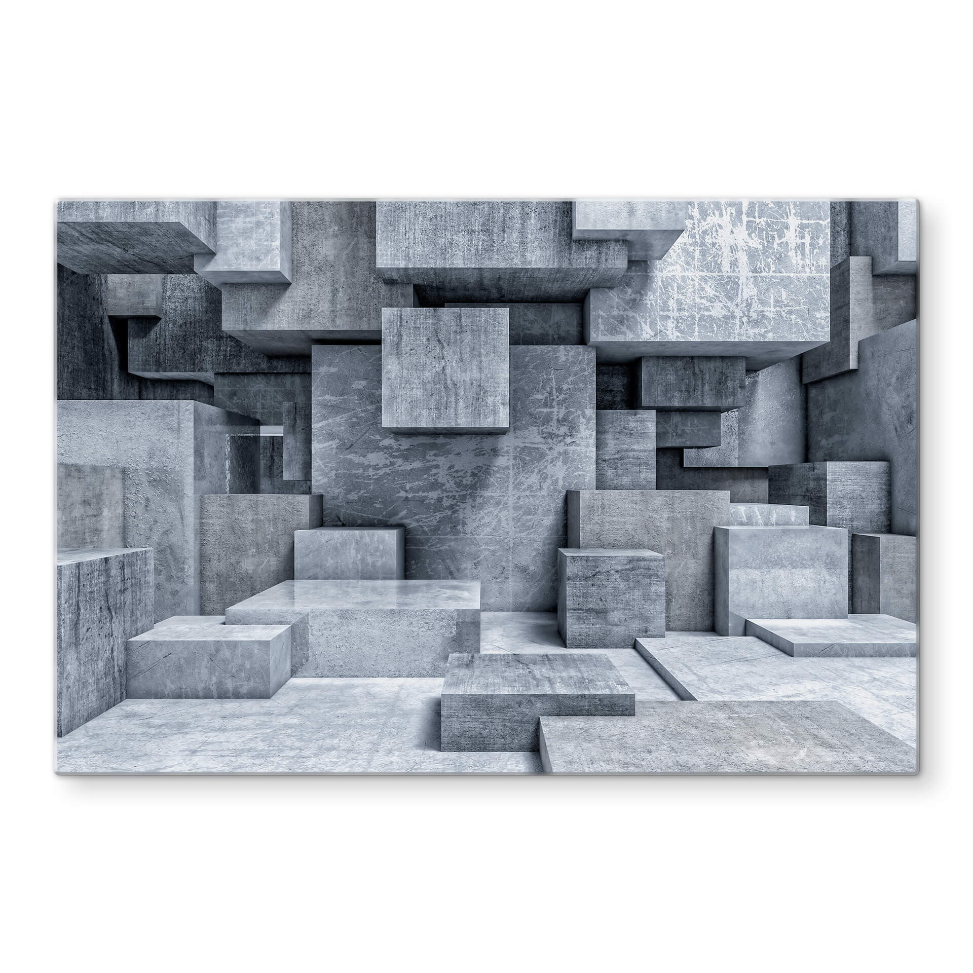 Panel szklany do kuchni Betonowe Bloki 3D