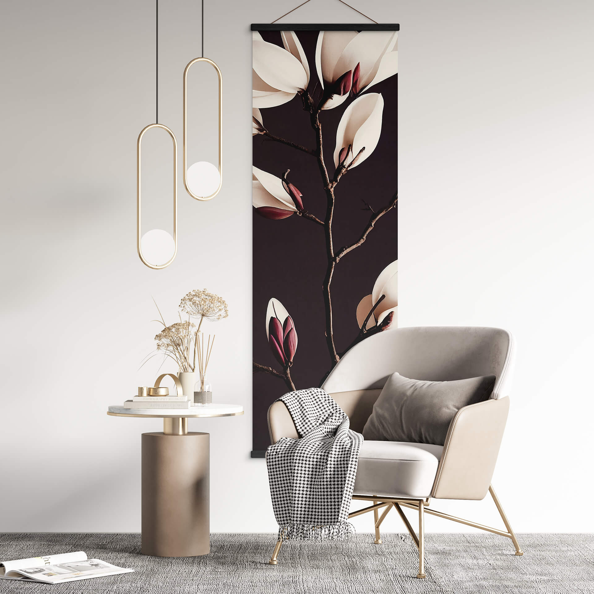 Obraz z tkaniny Szlachetne kwiaty magnolii - Panorama banerów kwiatowych - Treechild