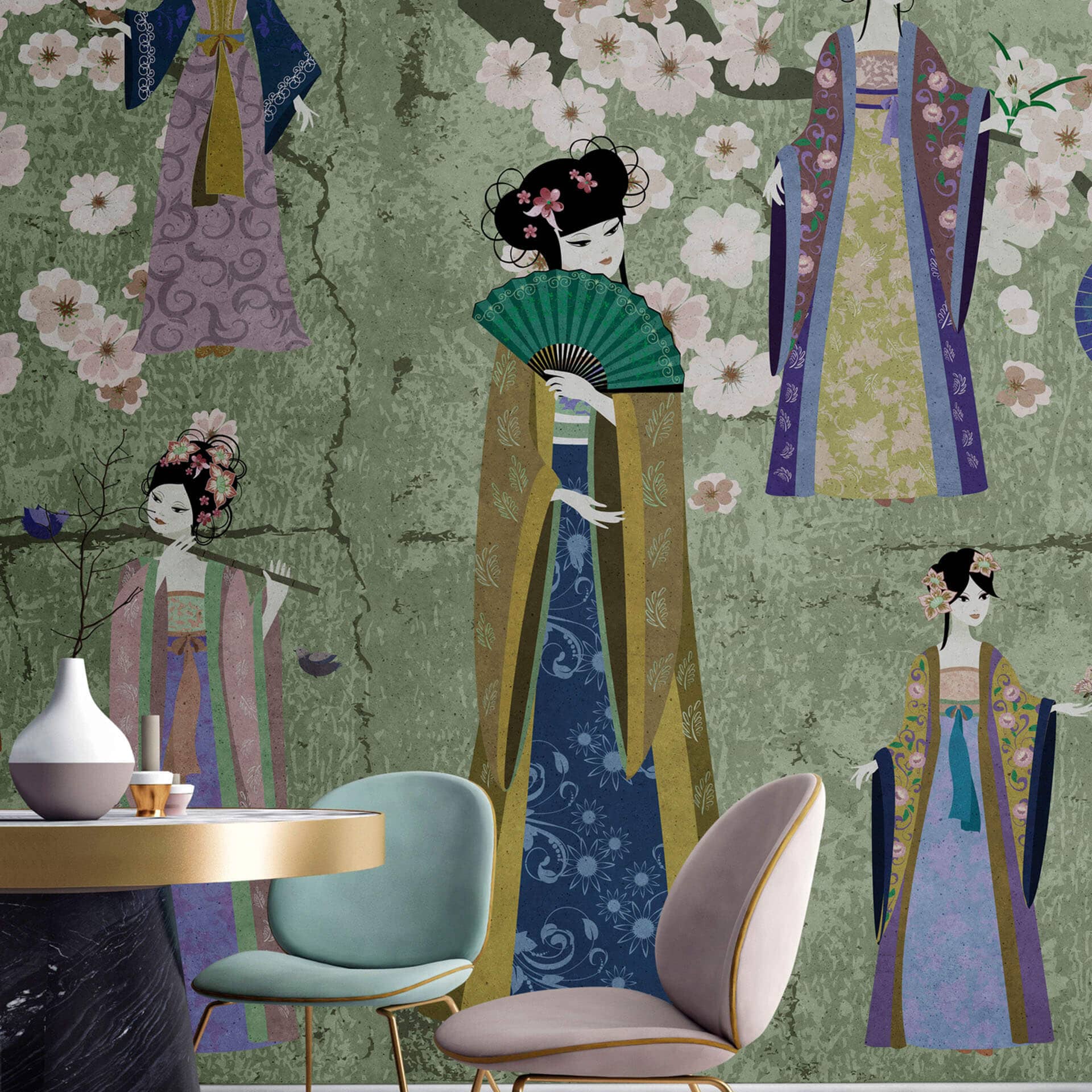Livingwalls Fotobehang Walls by Patel kimono 1