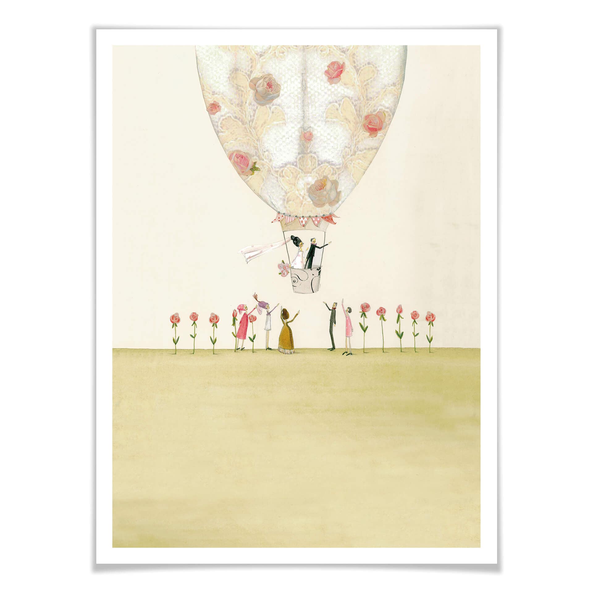 Plakat Leffler - Balon ślubny