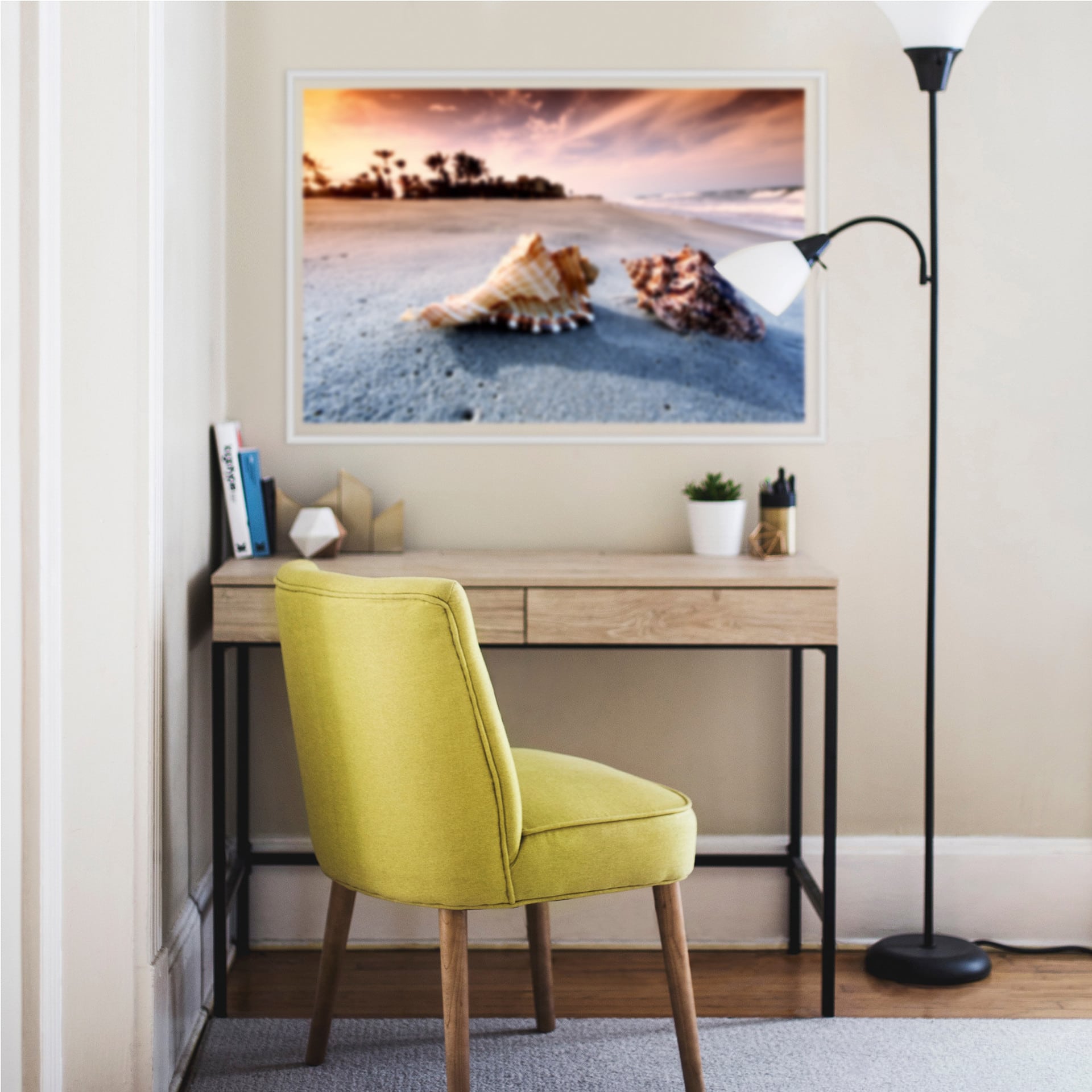 Poster autocollant - W - Paradis de Coquillages