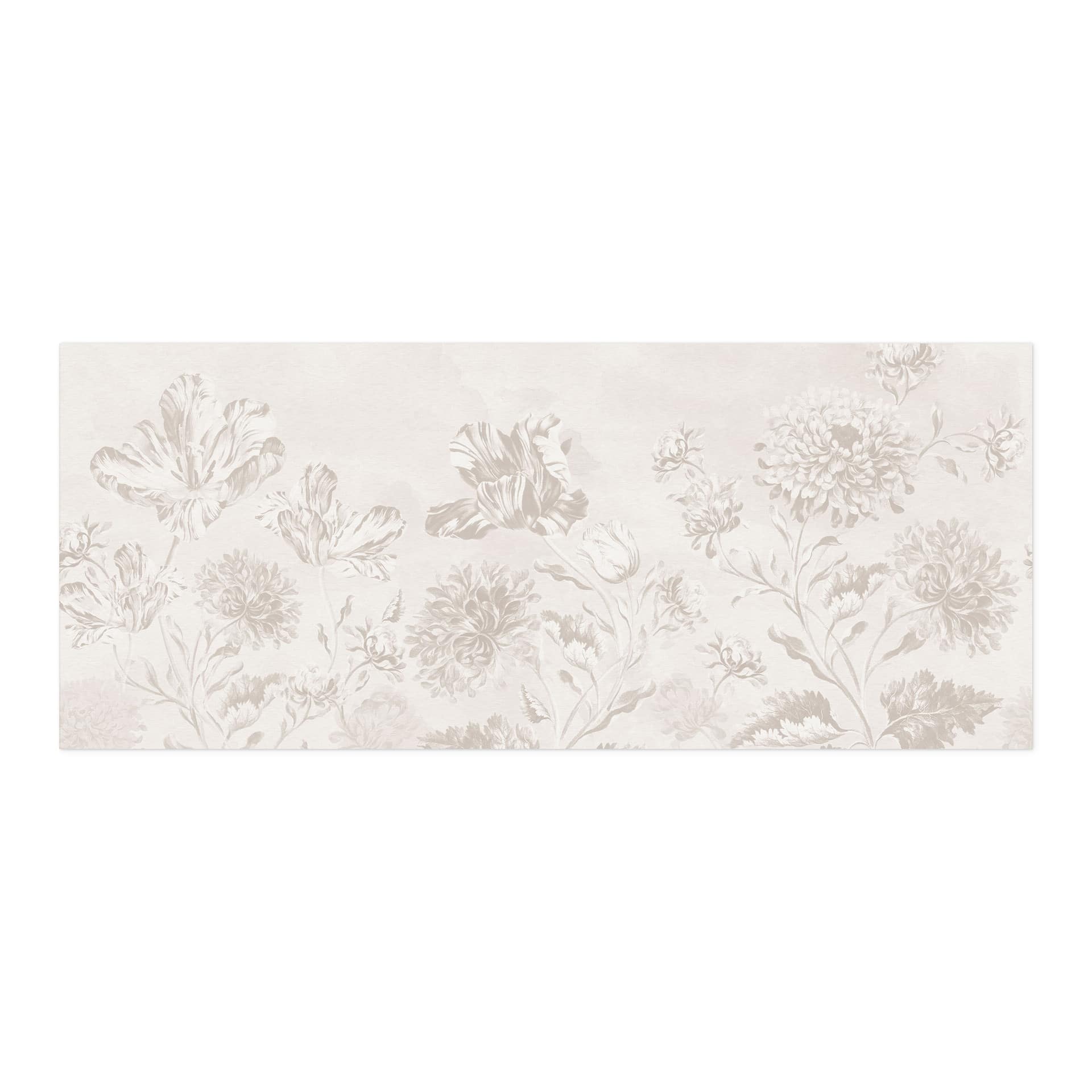 Samoprzylepny panel ścienny do kuchni z polnymi kwiatami w kredowym kolorze Greige - Bloomery Decor