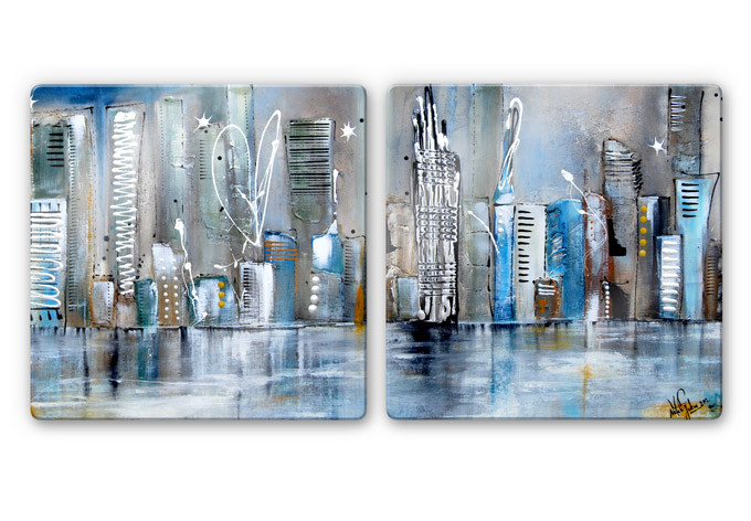 Glasbillede - Fedrau - Skyline (2 dele)