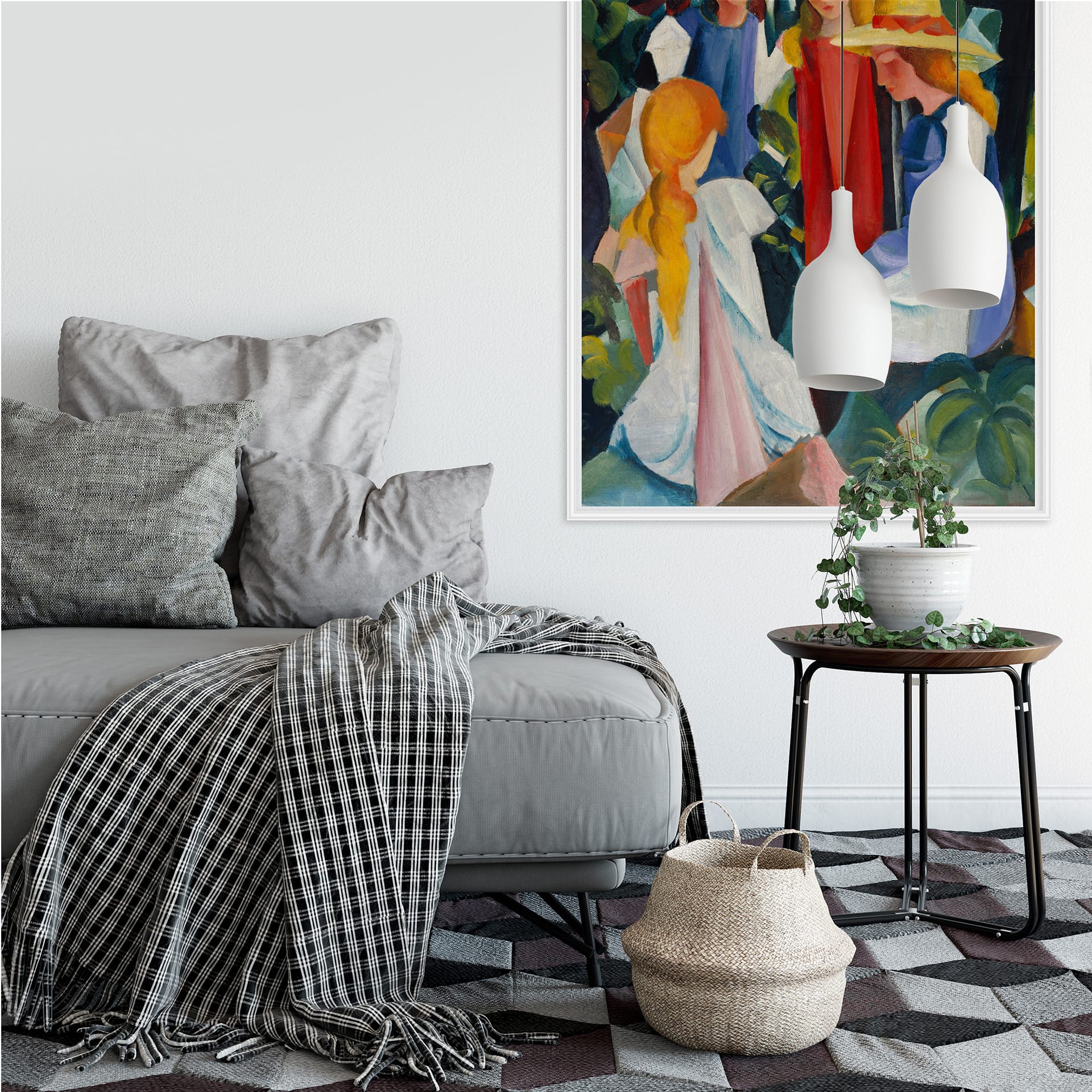 Wallprint Macke - Vier Mädchen