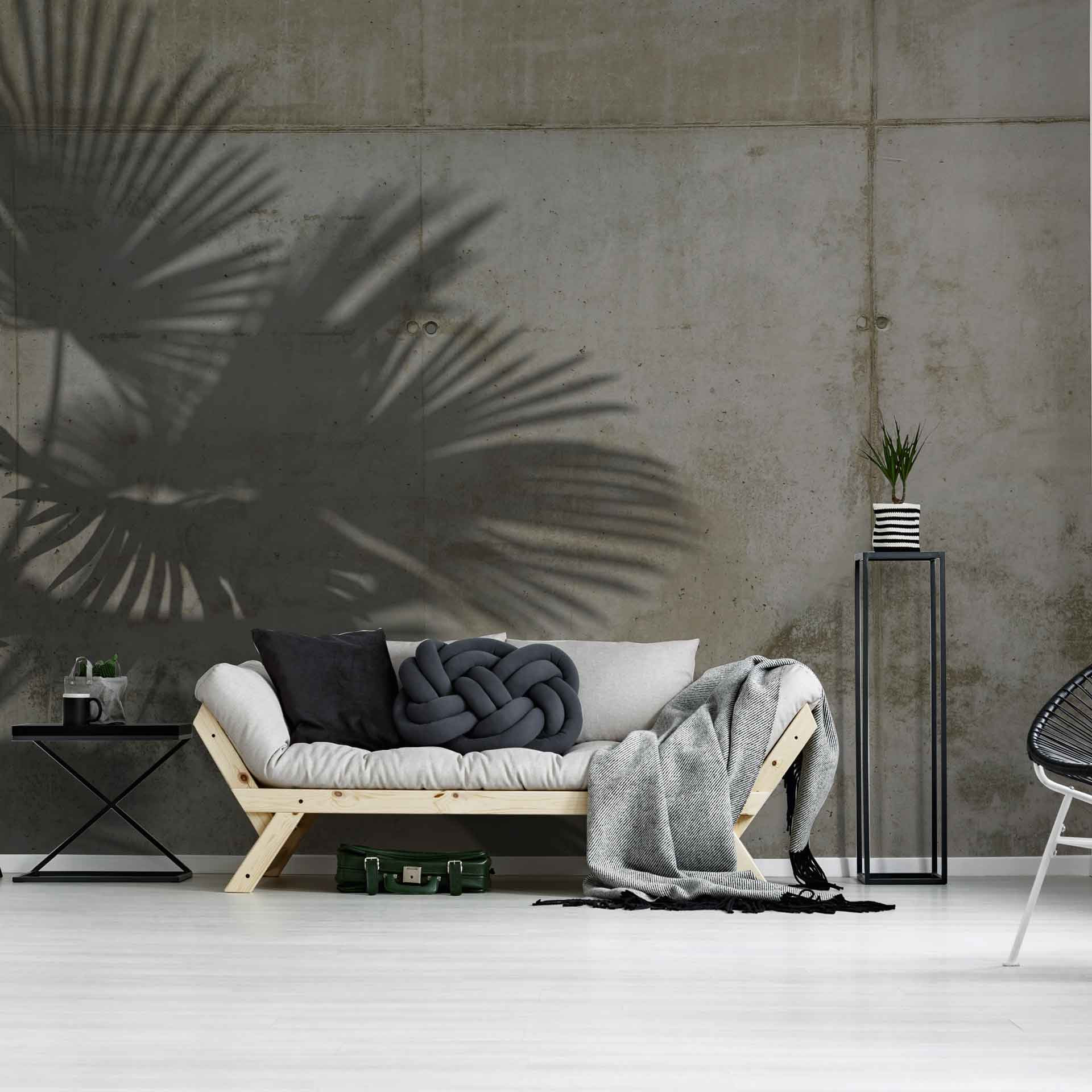ShadeOfPalm2 in grijsgroen - vliesbehang Designwalls 2 - 2,55 x 3,5 m