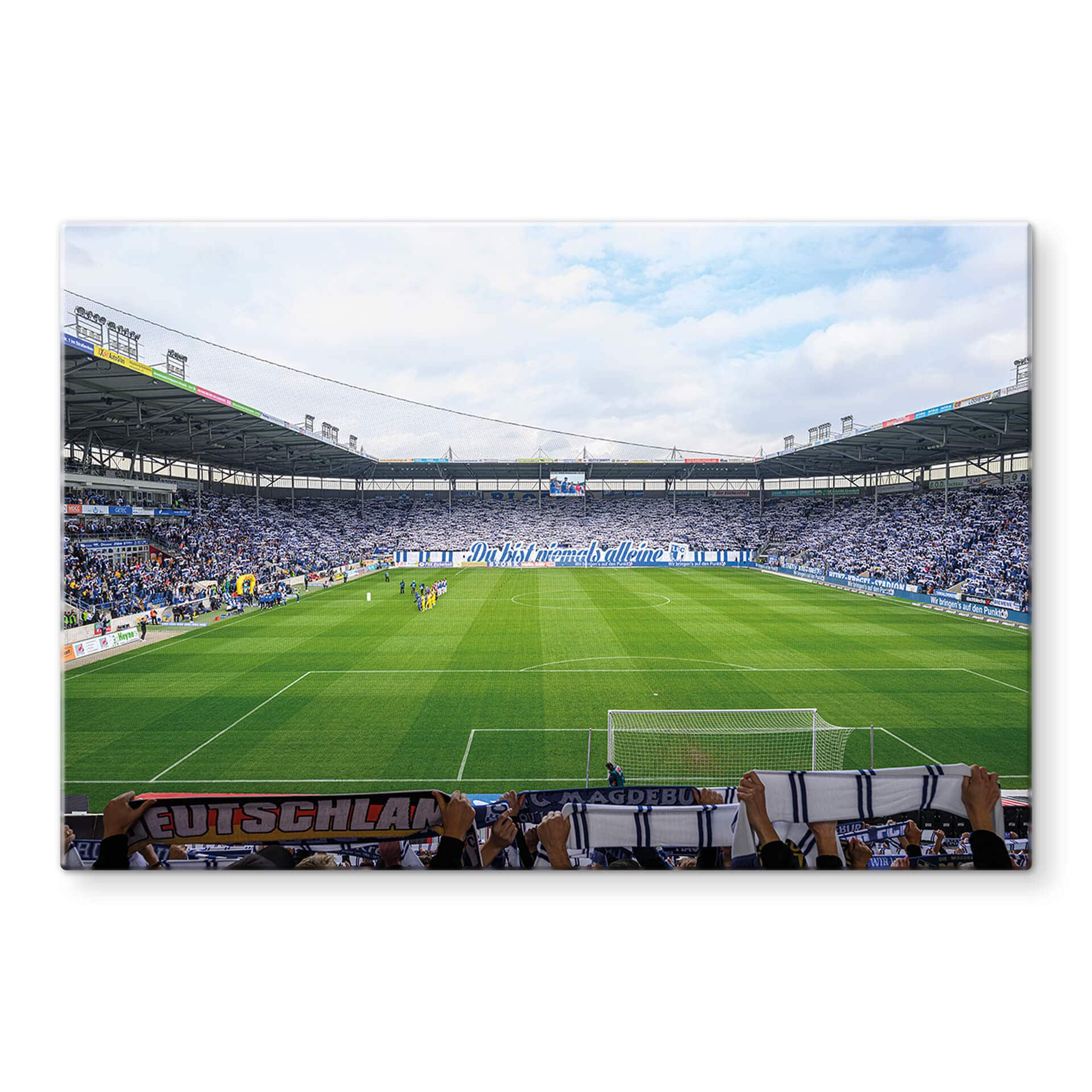 Glasbild 1. FC Magdeburg - Stadion Choreo