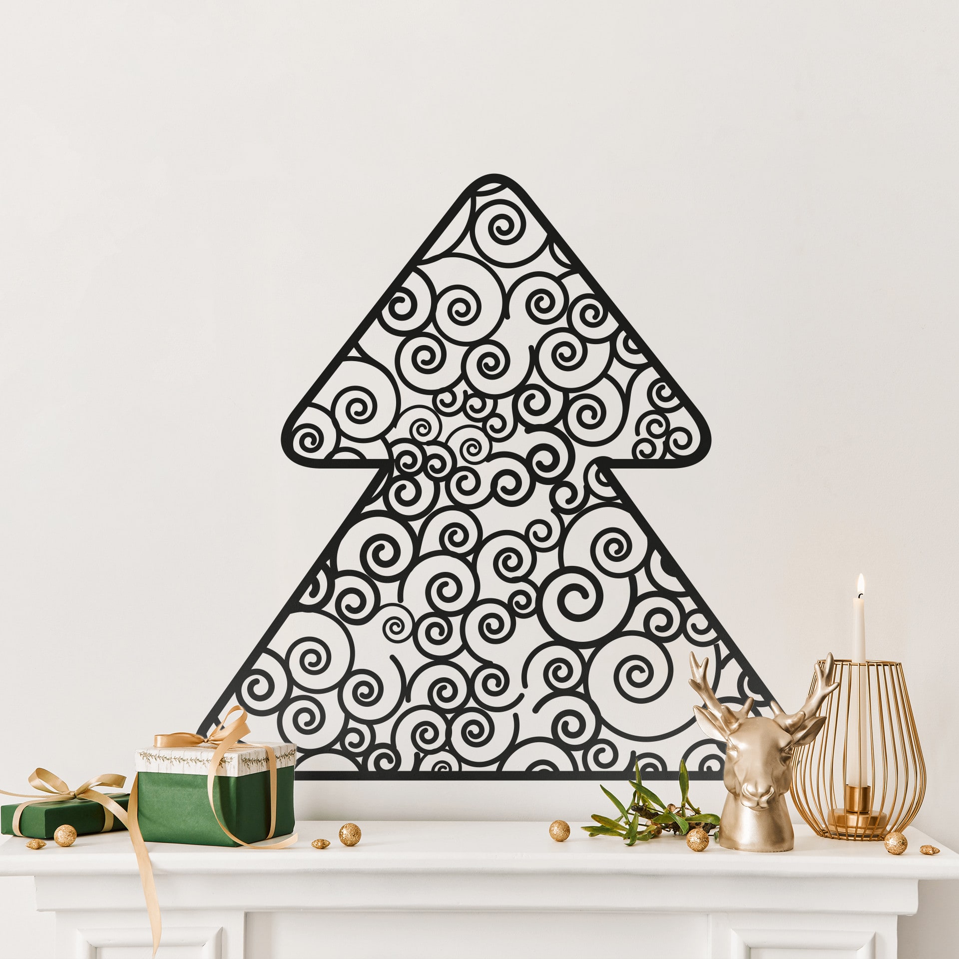 Wallsticker Juletræsornament som vægklistremærke