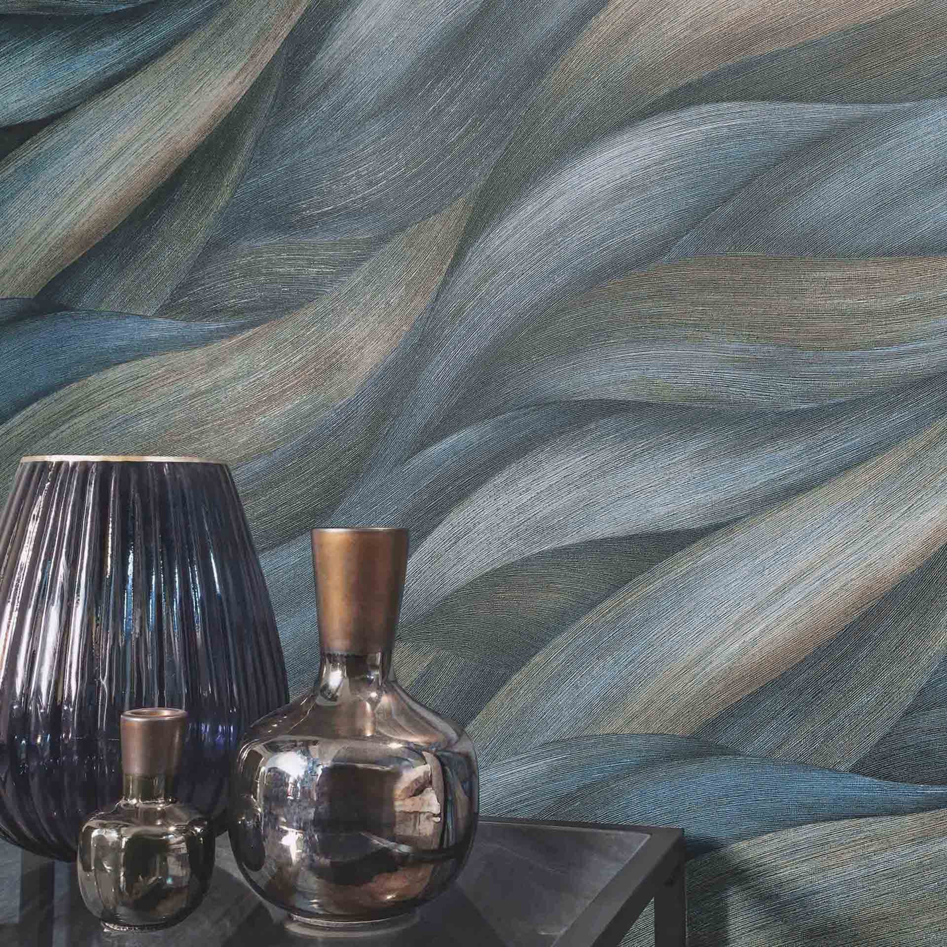 Erismann Vliesbehang Casual Chic Blauw