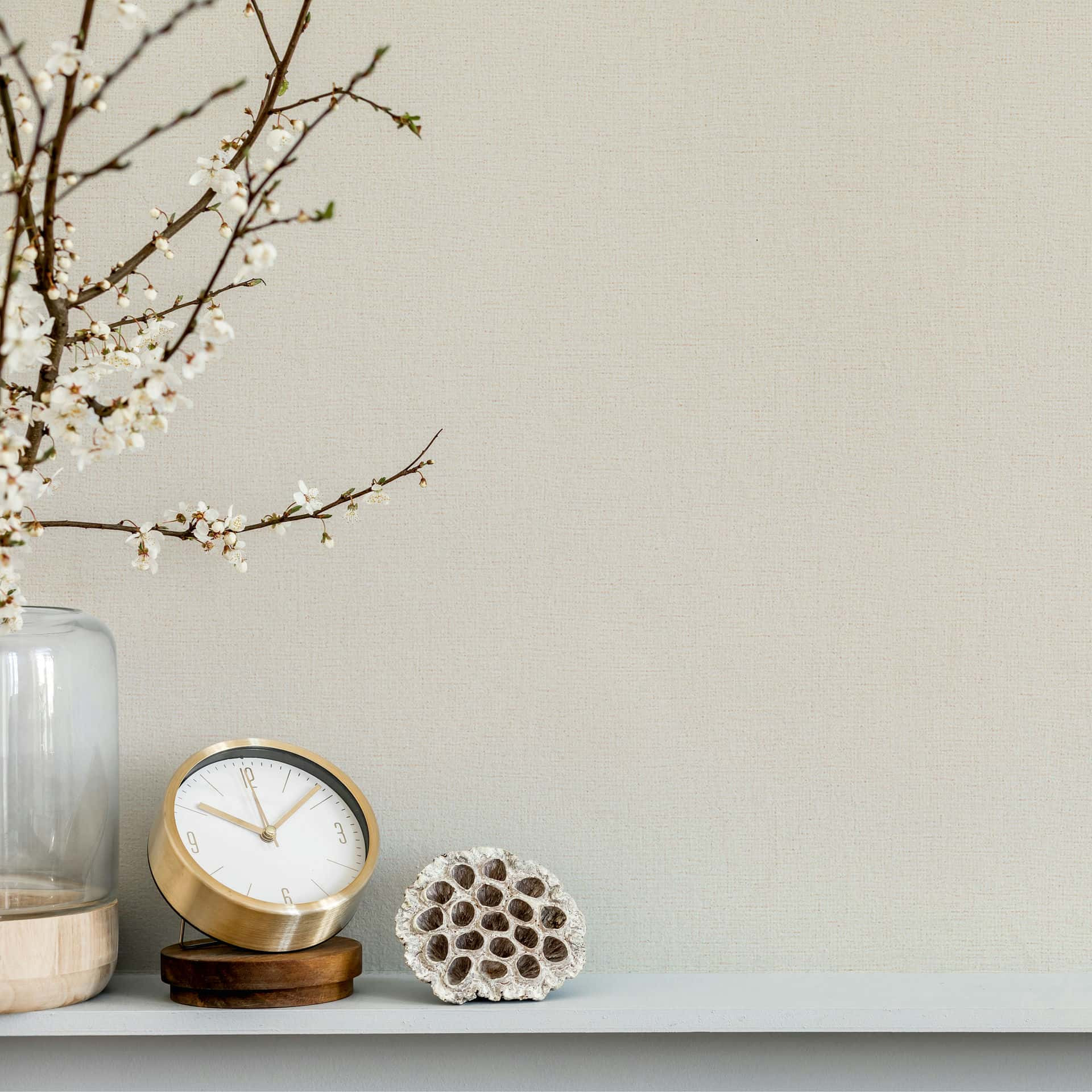 Vliesbehang structuur effen modern in beige
